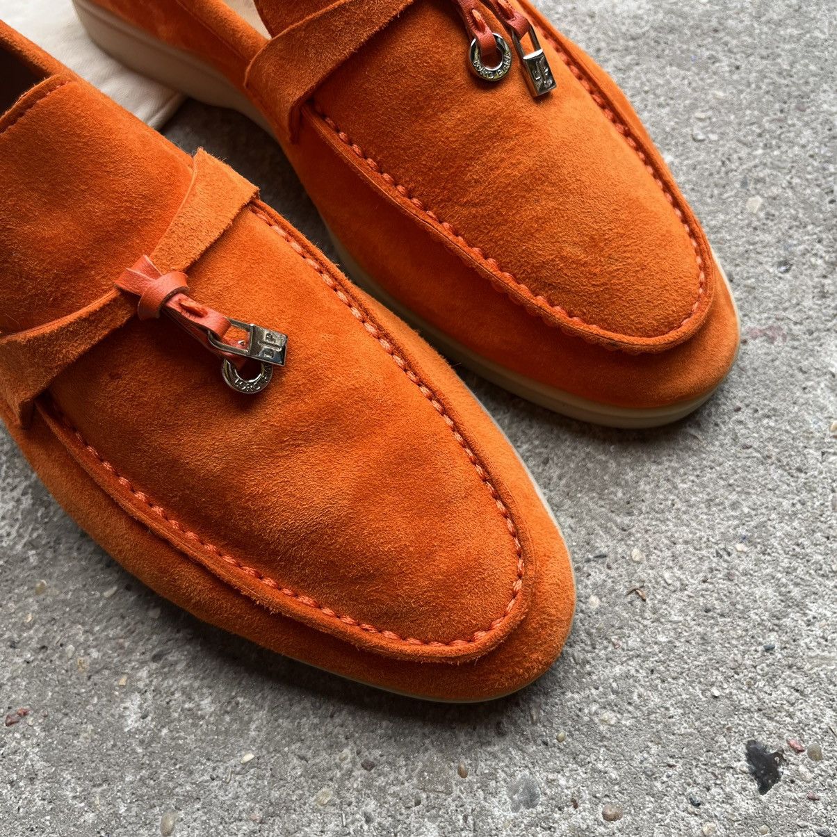 Loro Piana Loro Piana Summer Walk Orange Suede loafers Shoes Size US 10 / IT 40 - 4 Thumbnail