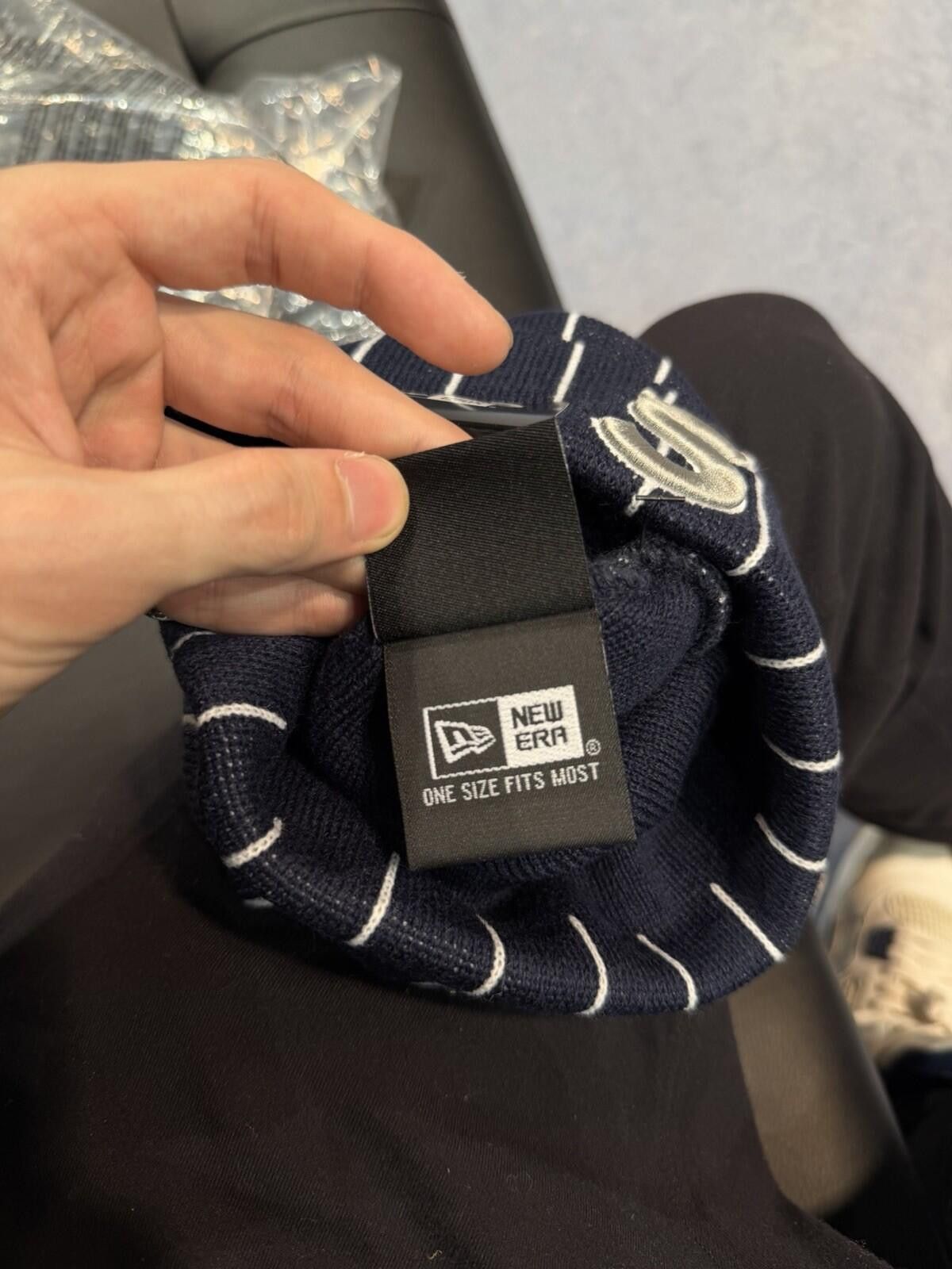Supreme Supreme New Era Devil S Logo Beanie - Blue Stripe- Brand New Size ONE SIZE - 8 Thumbnail