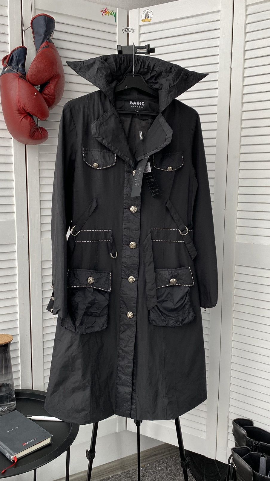 Japanese Brand Avant Garde Coat Nylon Laces Multipocket Jacket Rick Owens Size M / US 6-8 / IT 42-44 - 9 Thumbnail