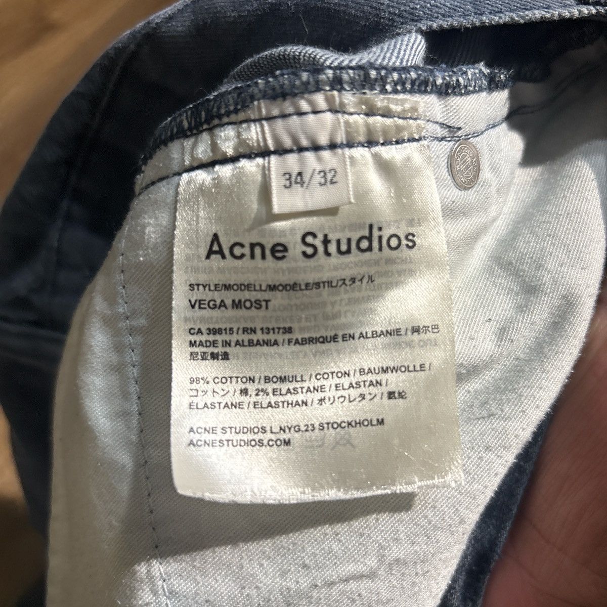Acne Studios Acne Studios Vega Most Jeans Size 34 Size US 34 / EU 50 - 4 Thumbnail