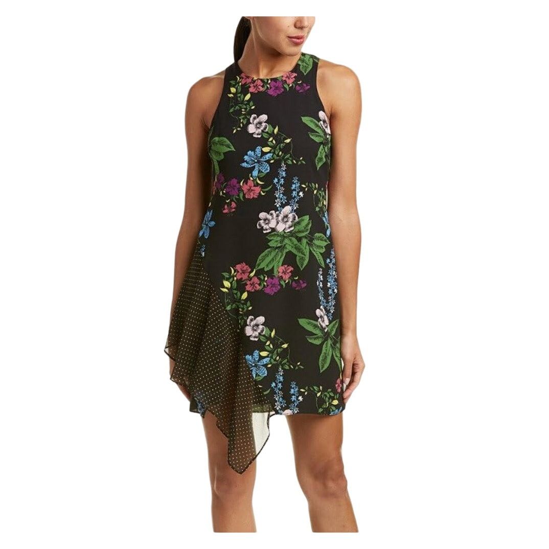 Sam Edelman Sam Edelman Floral Sleeveless Mixed Media Side Drape Size 4 Size S / US 4 / IT 40 - 1 Thumbnail
