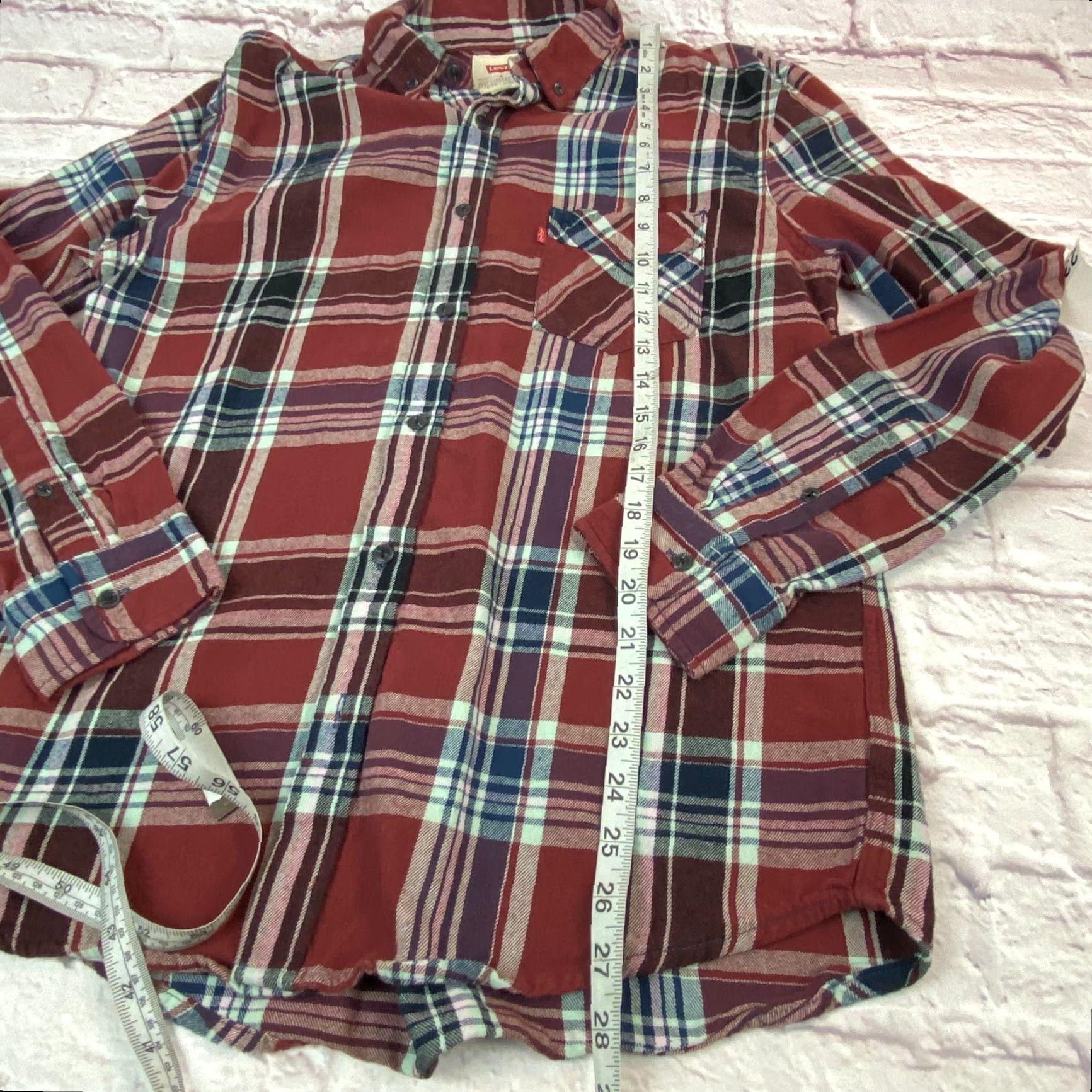 Levi's VINTAGE Levi's Flannel Shirt Mens Size M Plaid Long Sleeve Button-Up Top Casual Cotton Size US M / EU 48-50 / 2 - 5 Thumbnail