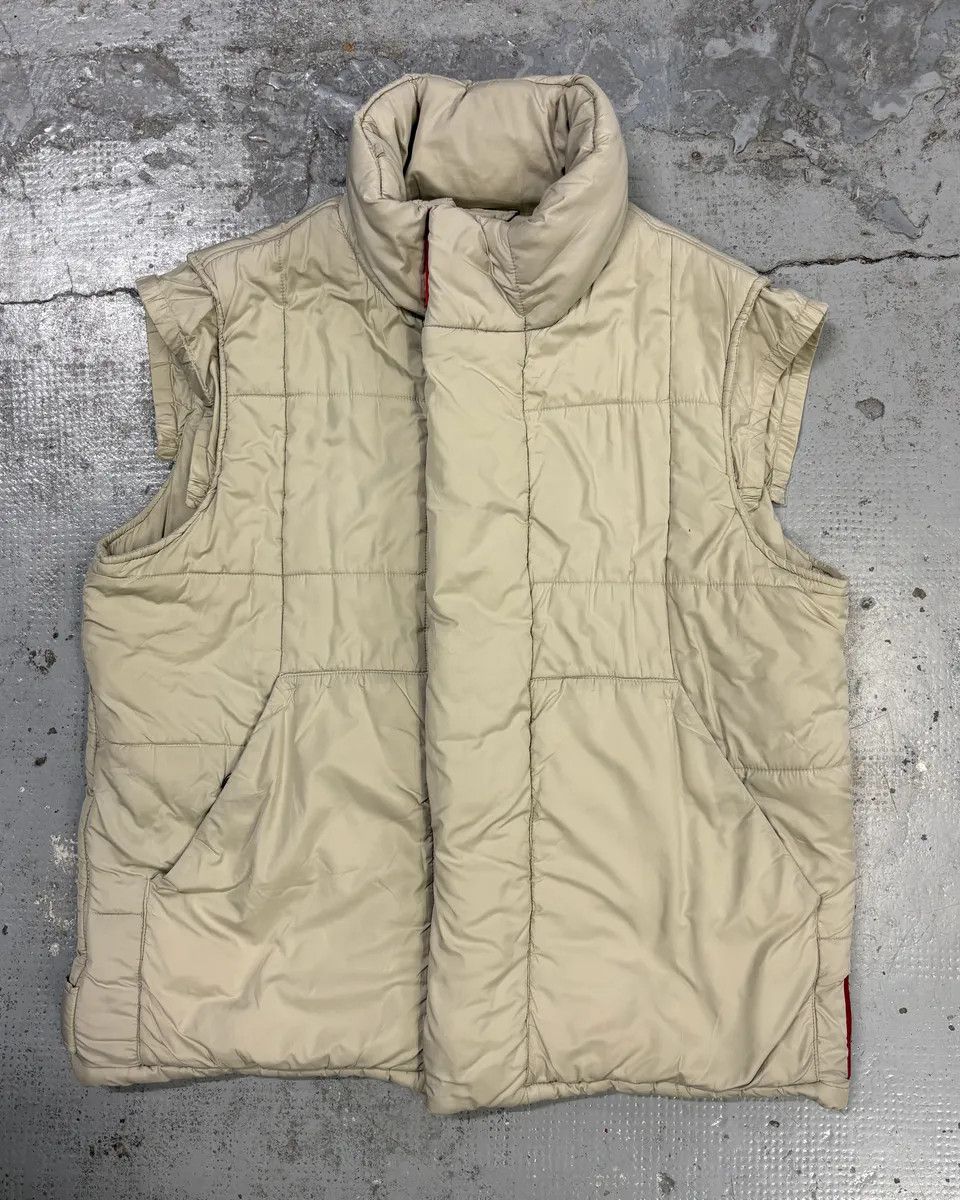 Prada 2000s Prada Beige Down Nylon Quilted Puffer Vest Size US M / EU 48-50 / 2 - 1 Thumbnail