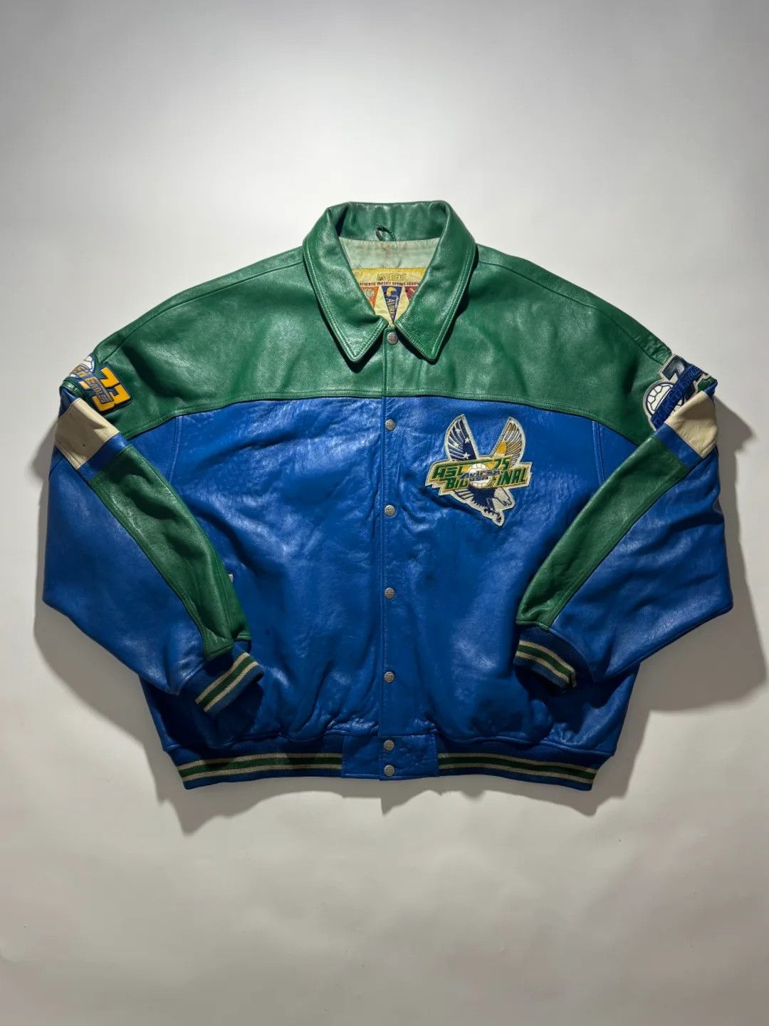Avirex Vintage 1998 Avirex ASL Soccer Finals Leather Jacket Size US XXL / EU 58 / 5 - 3 Thumbnail