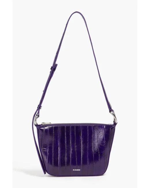 Jil Sander o1loc1c1124 Size: OS/Fish Skin Shoulder Bag in Purple Size ONE SIZE - 1 Thumbnail