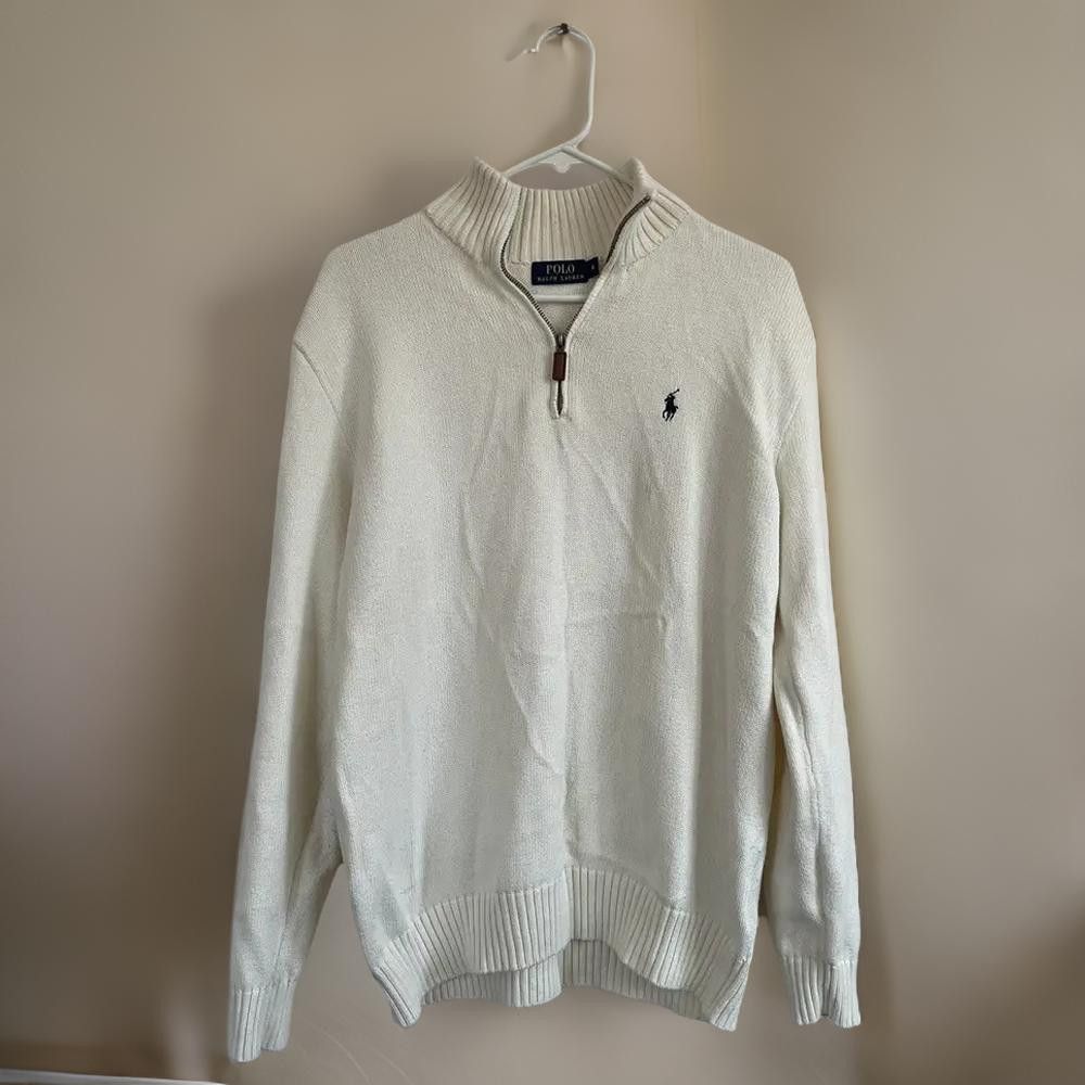 Ralph Lauren Cotton Pullover Half-Zip Ralph Lauren Sweater Size US L / EU 52-54 / 3 - 1 Thumbnail