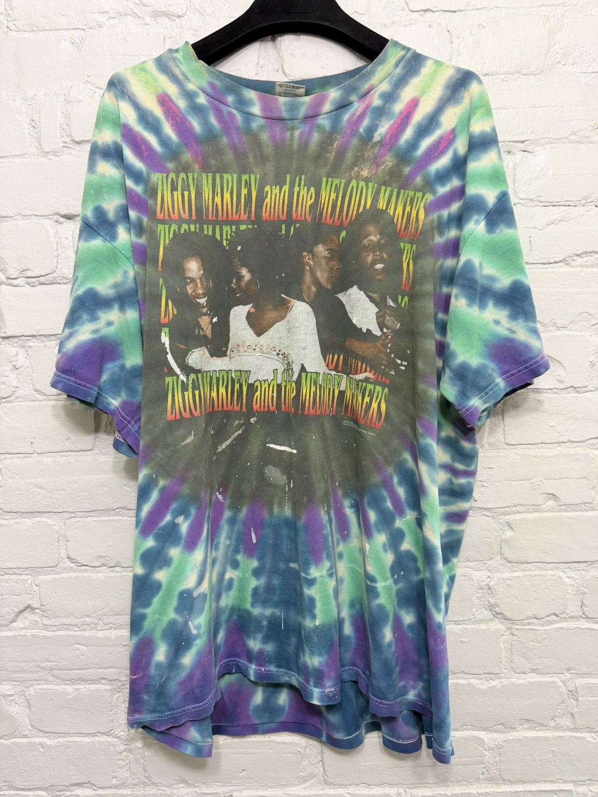 Vintage Vintage 90's Ziggy Marley tie dye shirt Size US XL / EU 56 / 4 - 7 Thumbnail