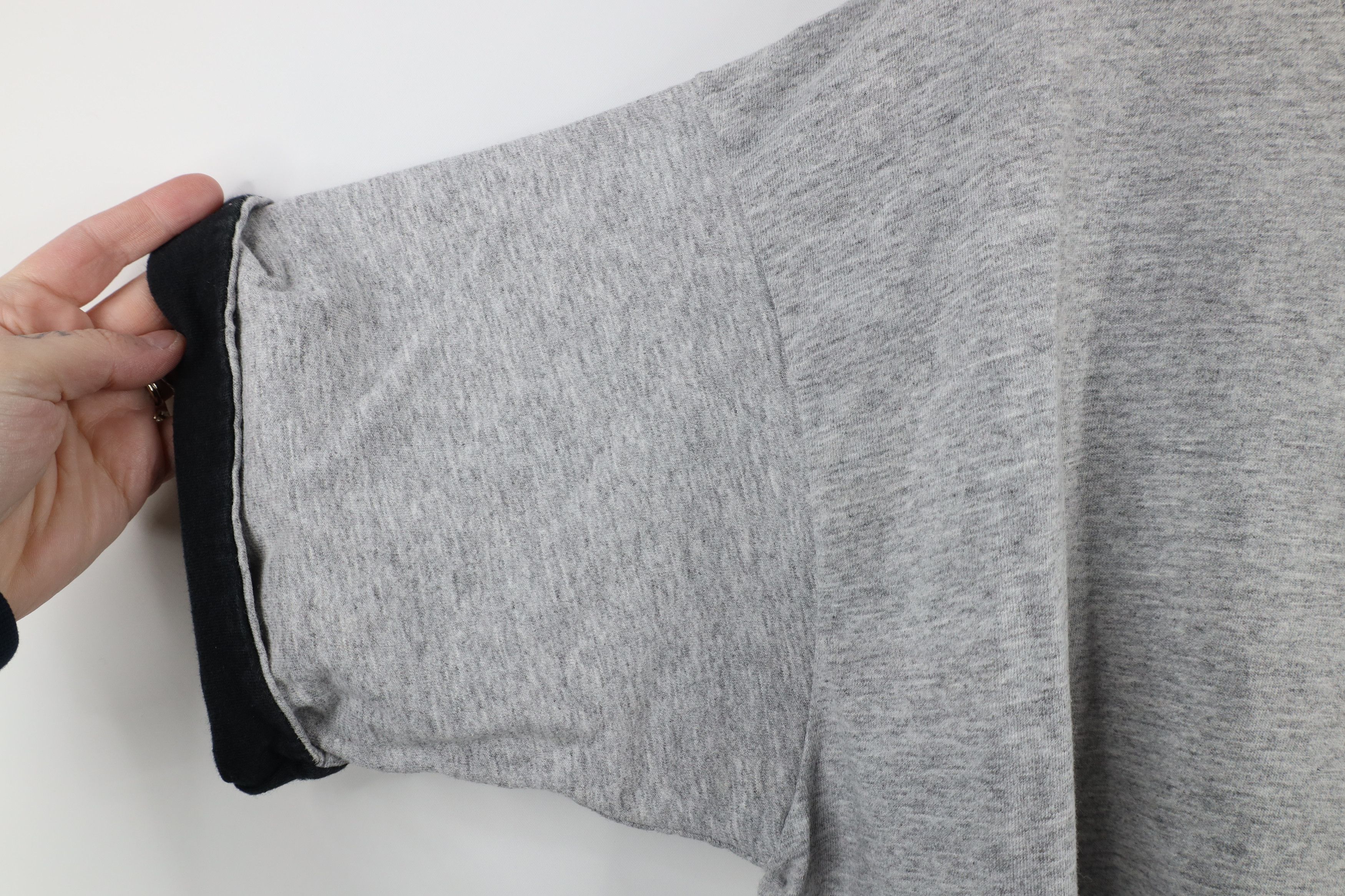 Vintage Vintage 90s Streetwear Heavyweight T-Shirt Heather Gray Size US XL / EU 56 / 4 - 4 Thumbnail