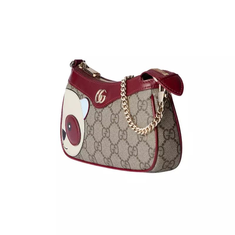 Gucci GUCCI Ophidia Mini Beige/Brown Fabric Shoulder Bag Size ONE SIZE - 2 Thumbnail