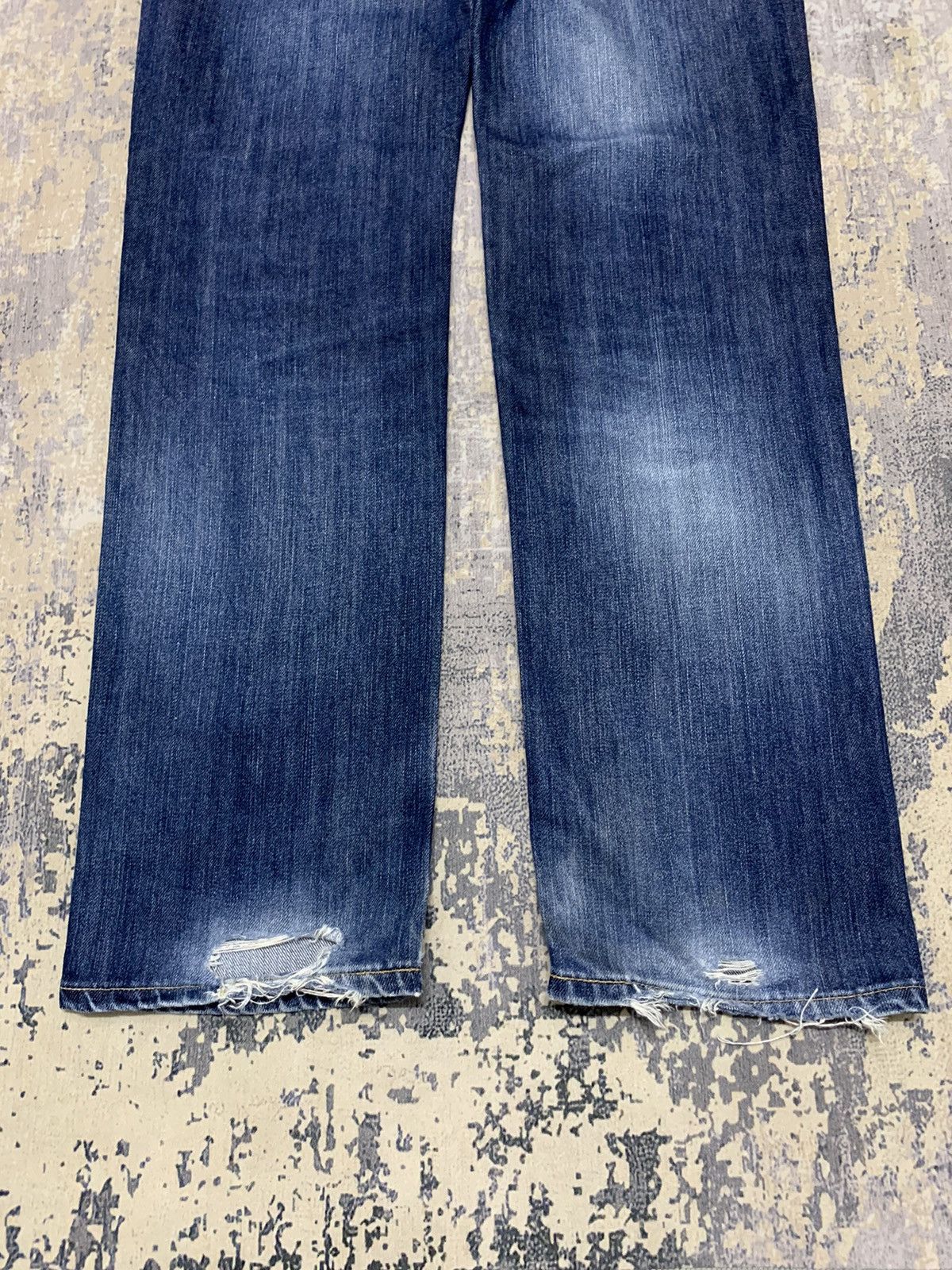 Japanese Brand Vintage EDWIN International Basic Distressed Denim Jean Size US 33 - 12 Thumbnail