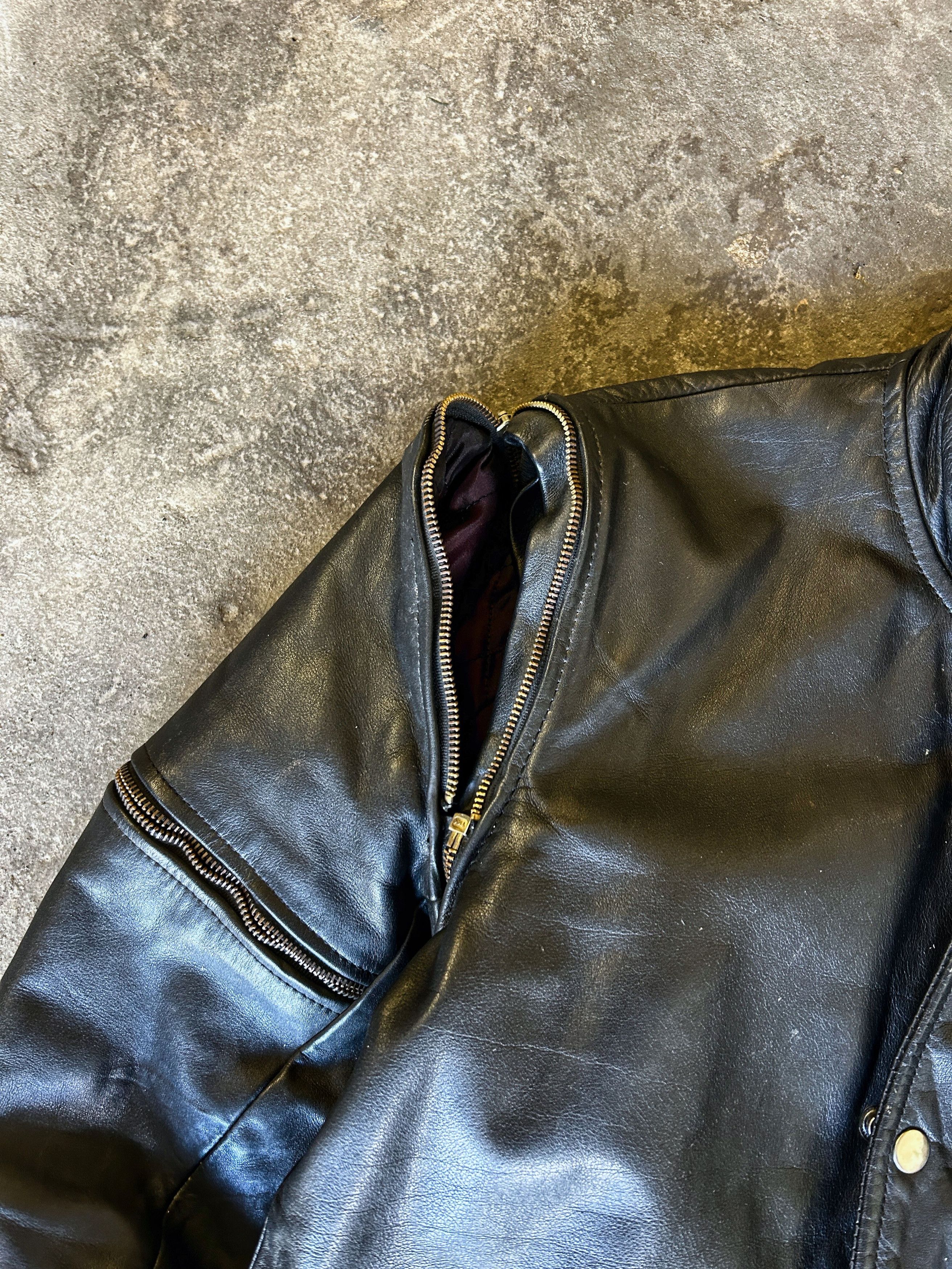 Japanese Brand Vintage Leather Cafe Racer Jacket Minimal Biker Style Size US M / EU 48-50 / 2 - 13 Thumbnail