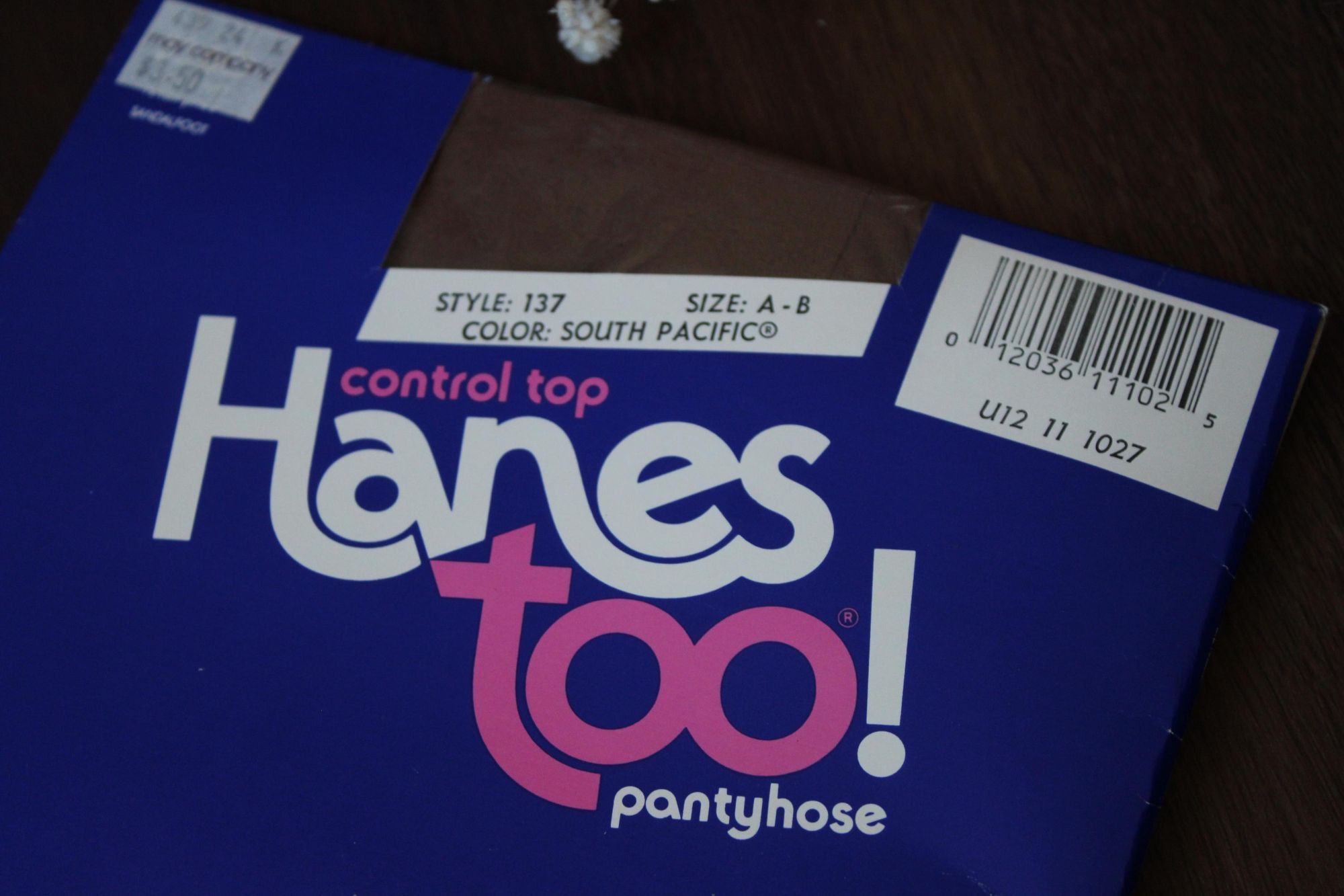 Hanes Vintage 1980s 1990s Pantyhose, New NOS Hanes Too, Control To Size ONE SIZE - 8 Thumbnail