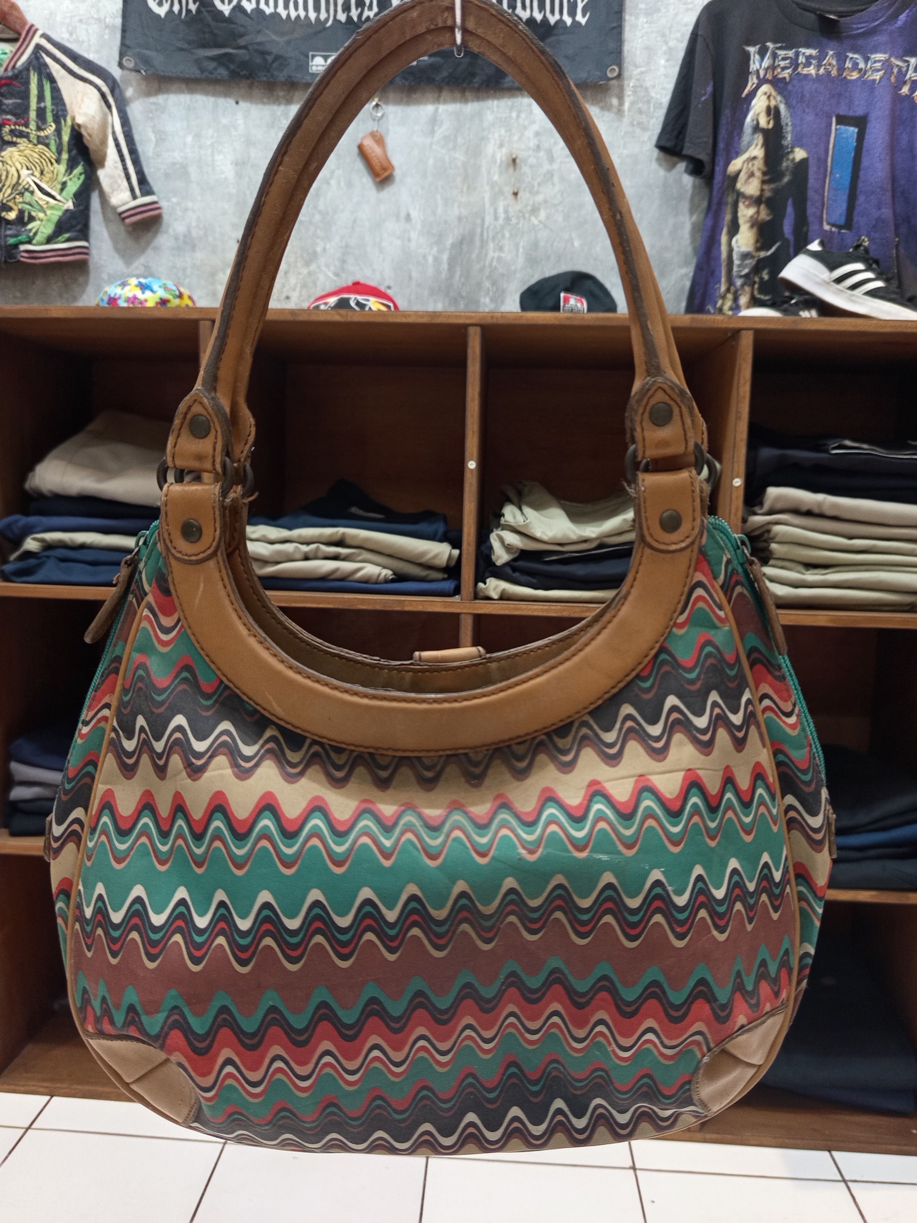 Missoni Missoni Zigzag Multicolor Shoulder Bag Hobo Leather Trim Size ONE SIZE - 4 Thumbnail