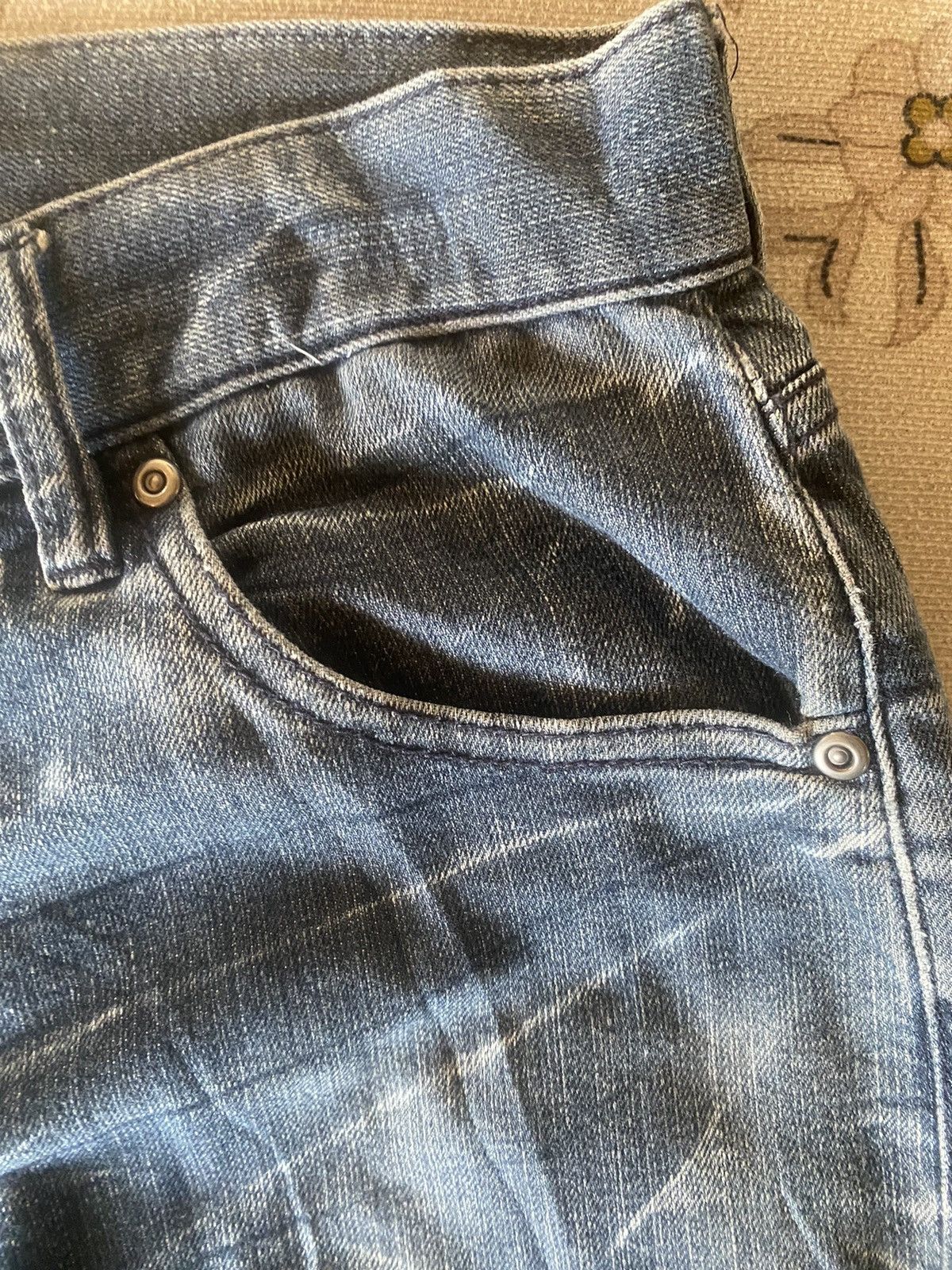 Japanese Brand Japanese Brand Lightning Style Distressed Denim Size US 32 / EU 48 - 3 Thumbnail