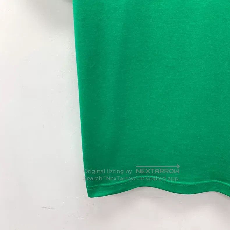 Acne Studios Acne Studios Green Smile Embroidered Cotton Crew Neck Shor Size XXS / US 00 / IT 34 - 4 Thumbnail