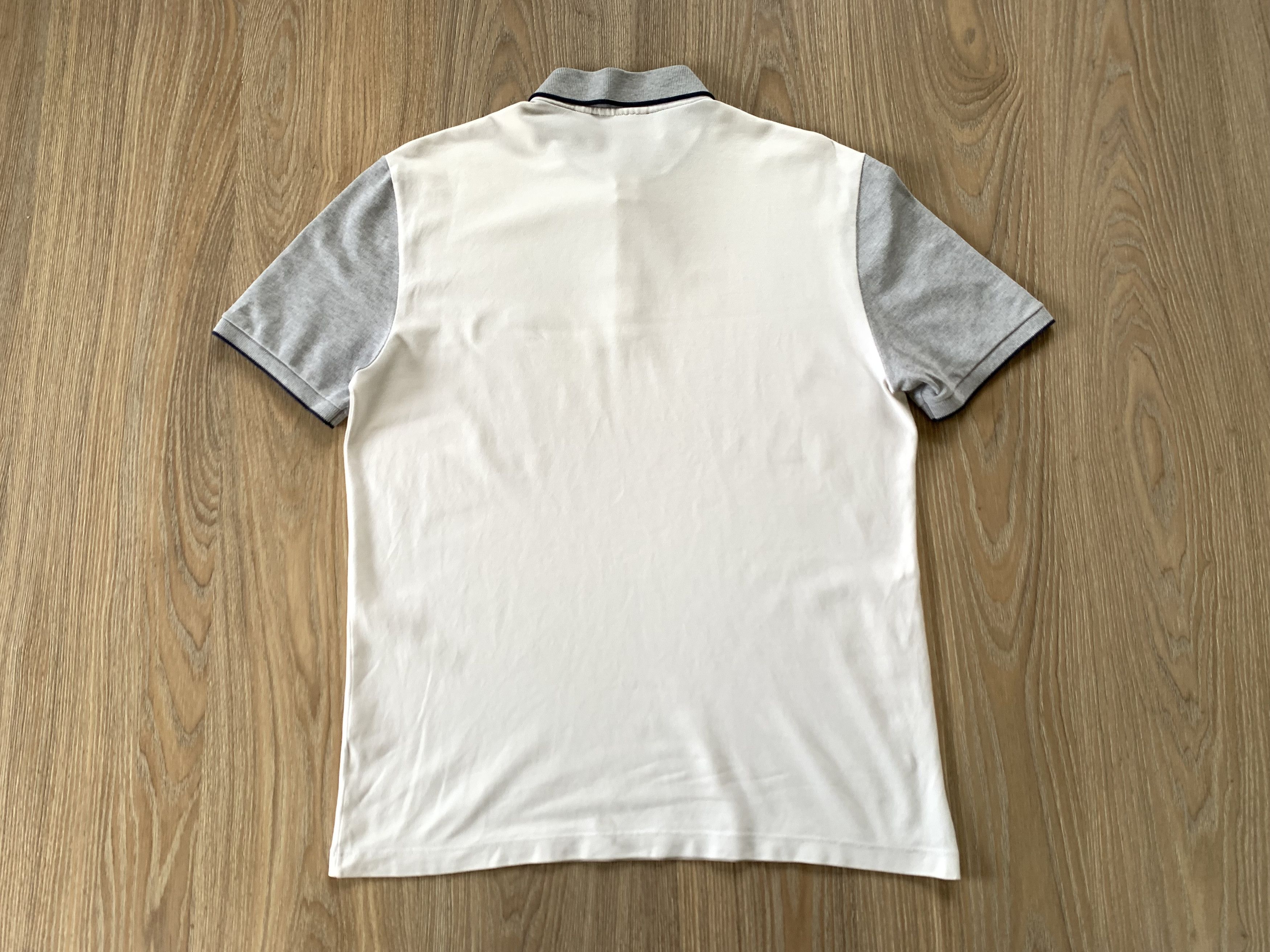Lacoste × Vintage Vintage Lacoste Slim Fit White Grey Polo T Shirt Size US L / EU 52-54 / 3 - 3 Thumbnail