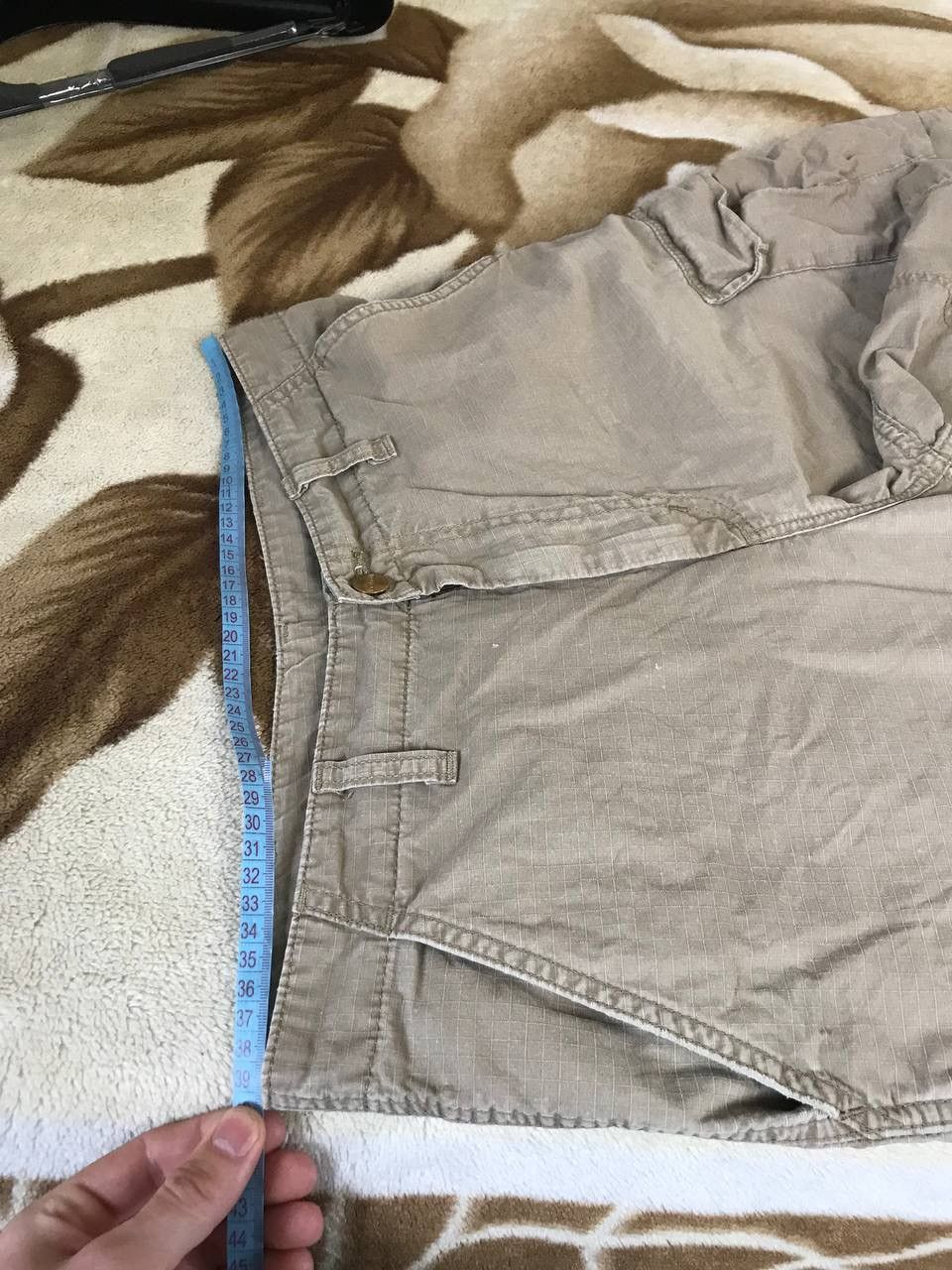 Carhartt × Vintage 🔥 Carhartt Mens Cargo Shorts Work Logo Distressed Vintage Size US 32 / EU 48 - 7 Thumbnail