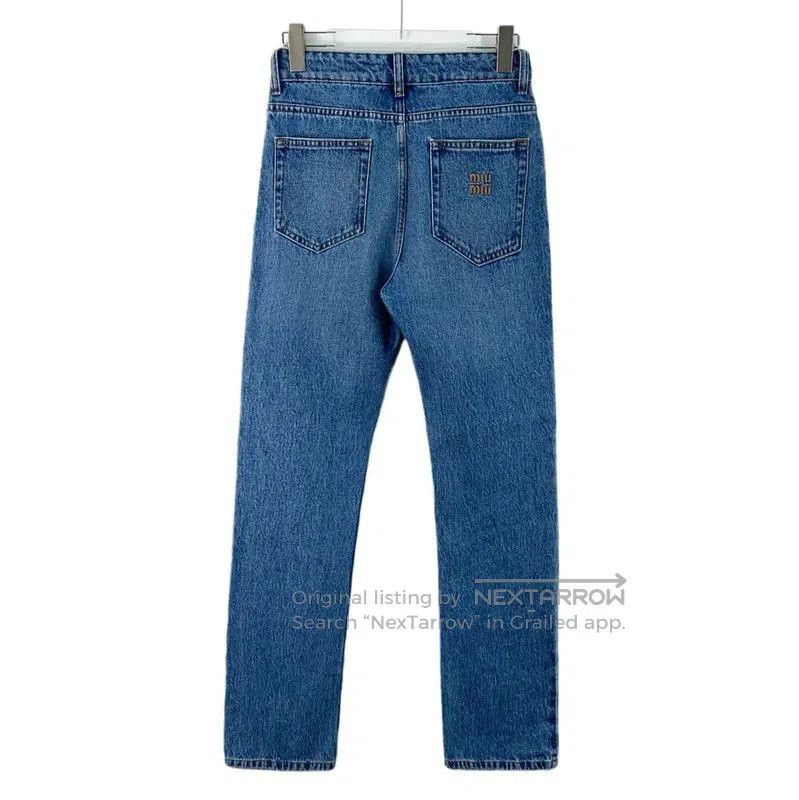 Miu Miu Miu Miu Blue Cotton Women's Denim Pants . Size 28" / US 6 / IT 42 - 1 Thumbnail