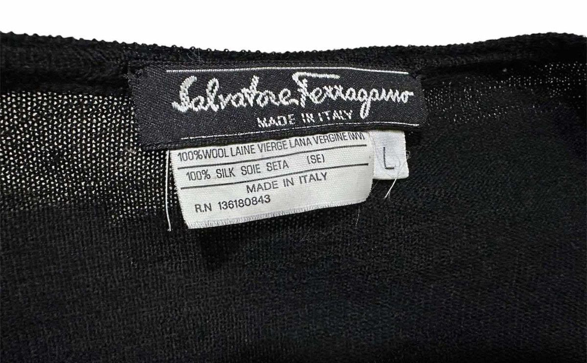 Salvatore Ferragamo 🔥Vintage Salvatore Ferragamo Silk Wool Cardigan Size L / US 10 / IT 46 - 10 Thumbnail