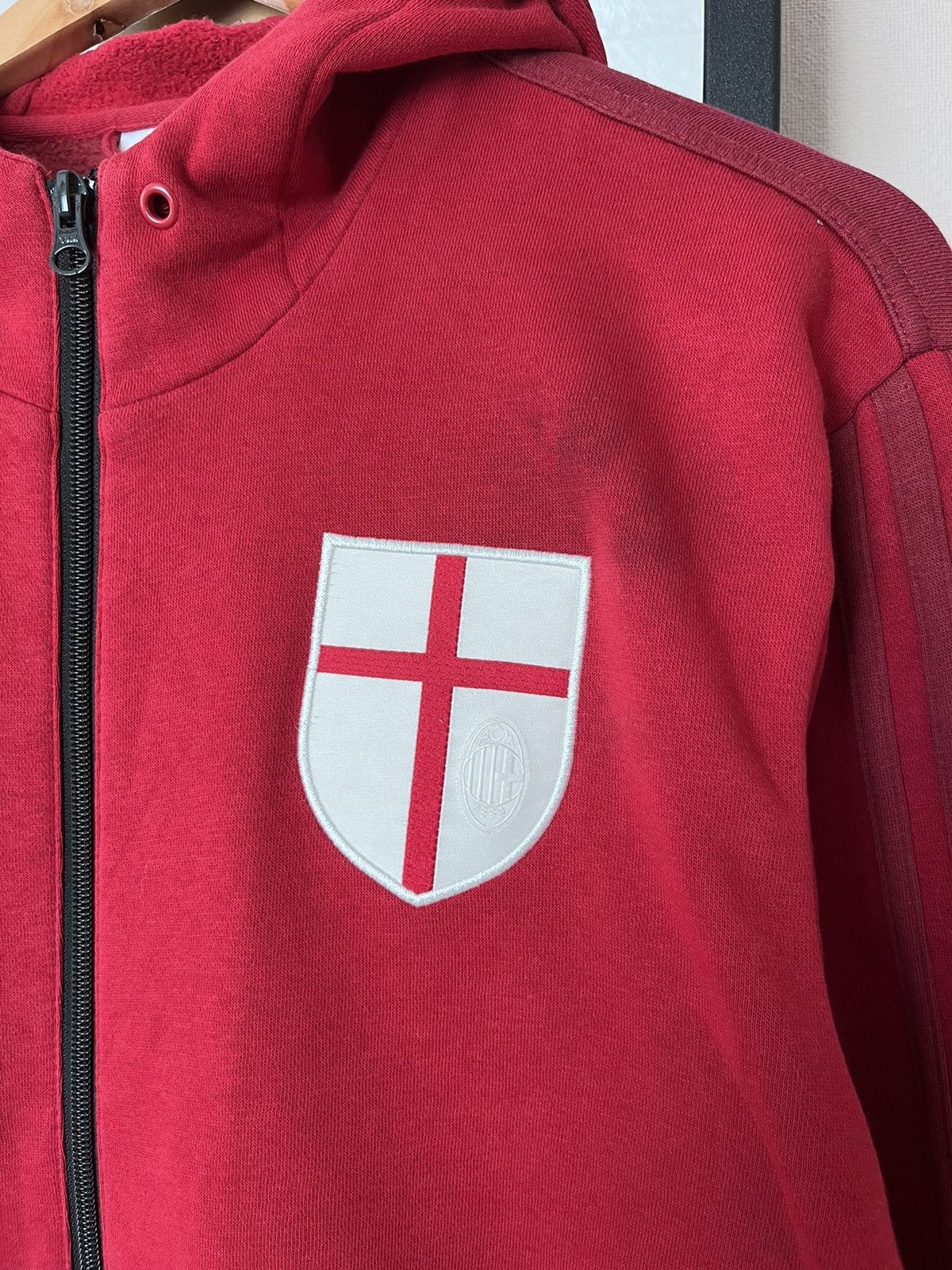 Adidas Adidas AC MILAN Hoodie Pullover Small logo Spellout Size US L / EU 52-54 / 3 - 2 Thumbnail