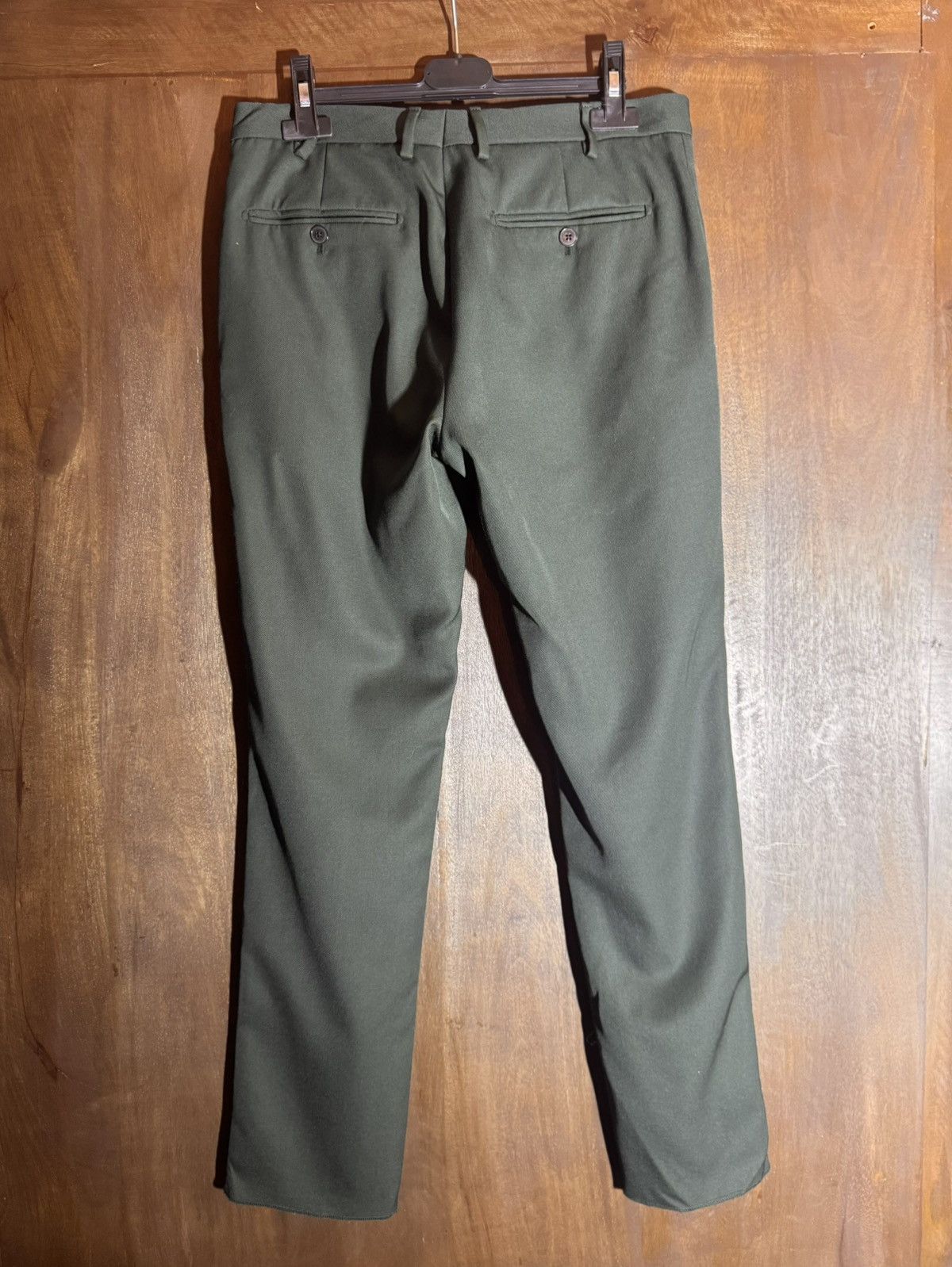 Valentino valentino dark green wool cropped slim pants xs 44 men Size US 28 / EU 44 - 5 Thumbnail
