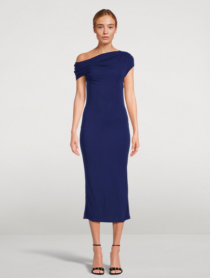Givenchy o1y0925 Midi Dress in Blue Size M / US 6-8 / IT 42-44 - 2 Thumbnail