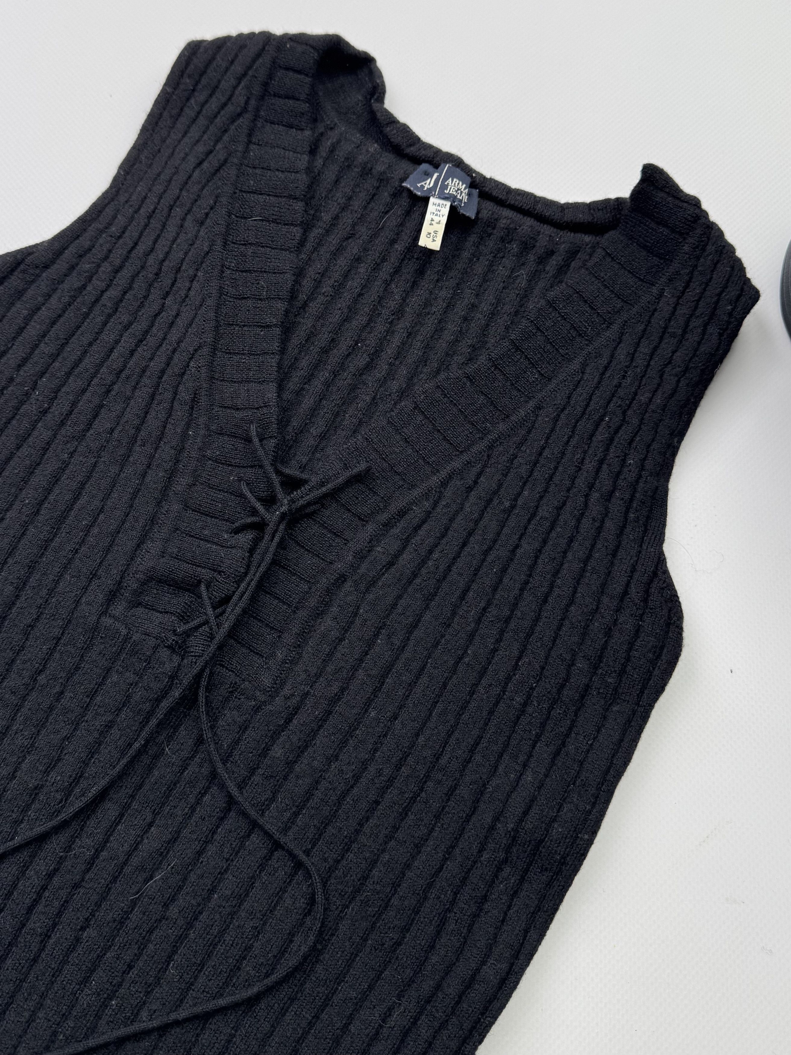 Armani Armani Jeans Vintage Wool Tank Top (145) Size XS / US 0-2 / IT 36-38 - 2 Thumbnail