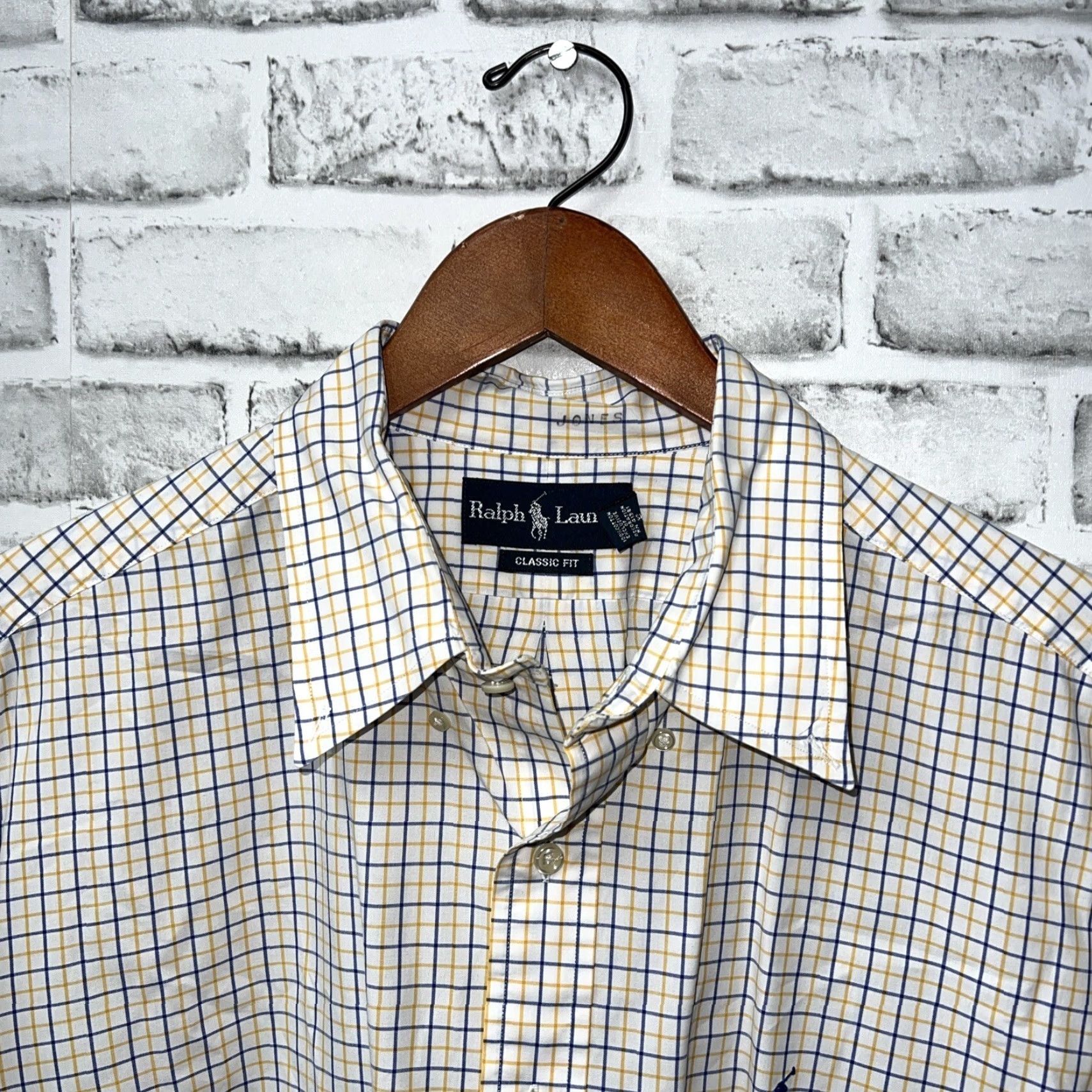 Ralph Lauren Ralph Lauren Button-Up Shirt Plaid Yellow XL Mens Long Sleeve Classic Fit Size US XL / EU 56 / 4 - 2 Thumbnail