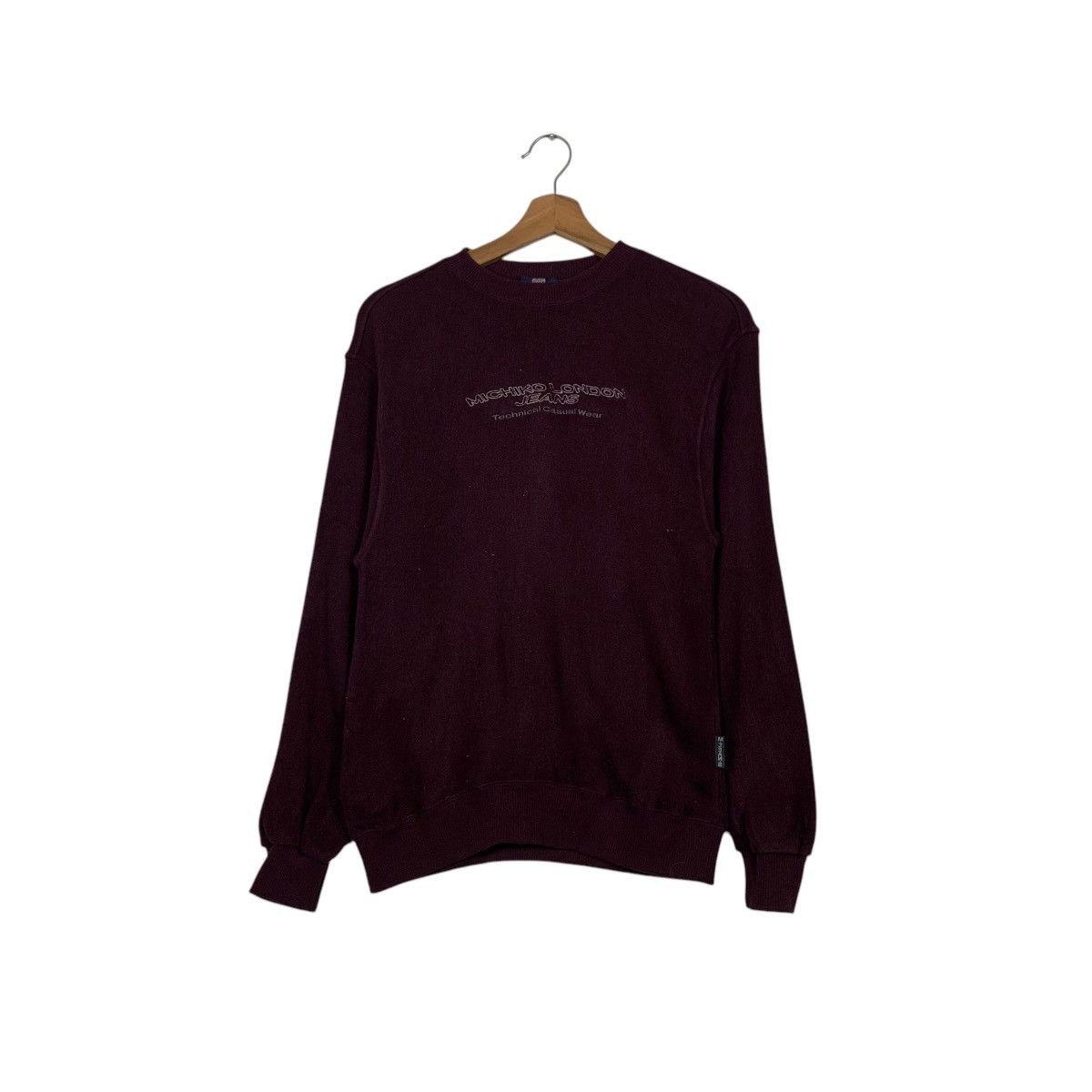 Michiko Koshino London MICHIKO LONDON Technical Wear Maroon Sweatshirt #2422-C108 Size US M / EU 48-50 / 2 - 1 Thumbnail