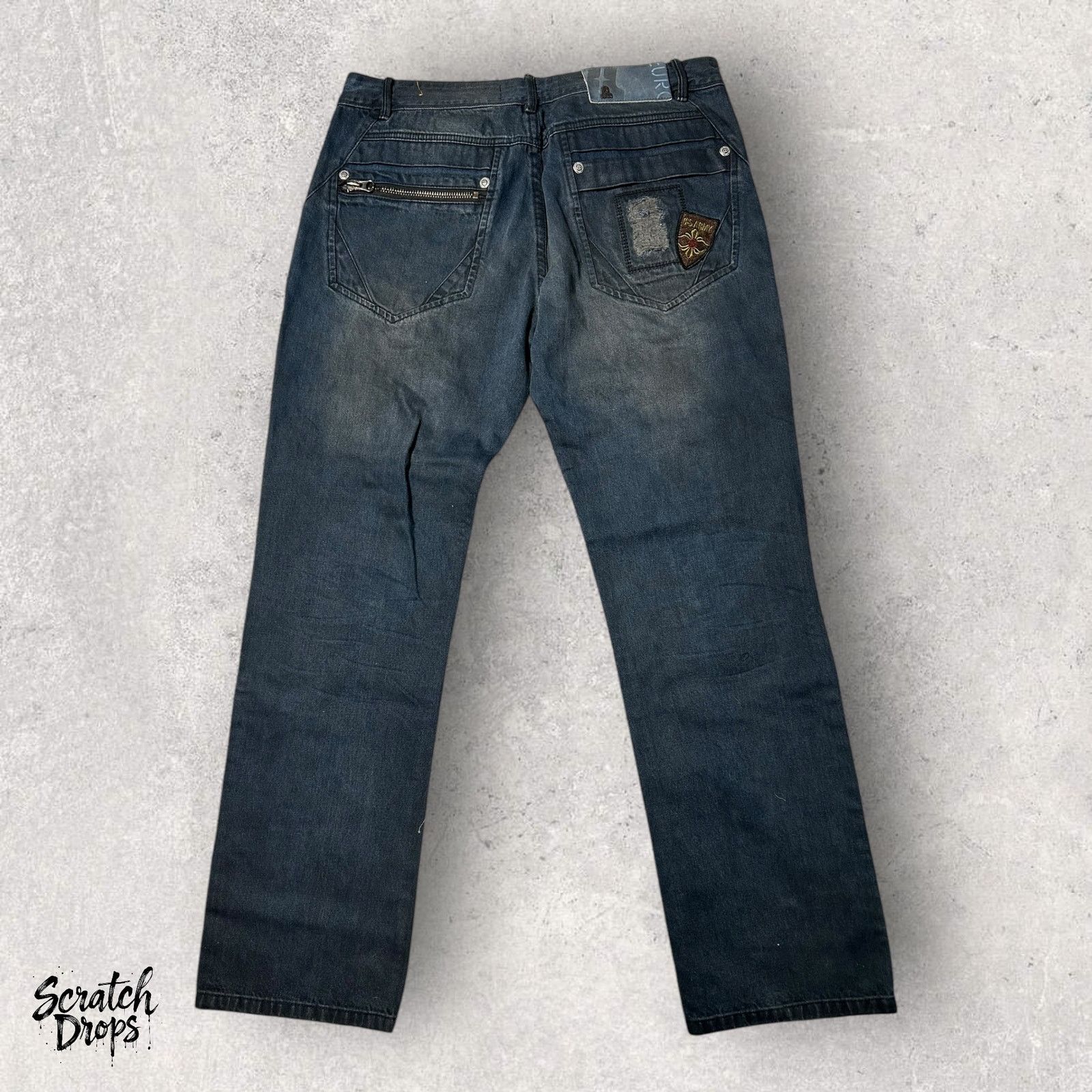 Other Kaykay Men's Jeans Size 36 NWT Vintage Y2K Patch Distressed Size US 36 / EU 52 - 4 Thumbnail