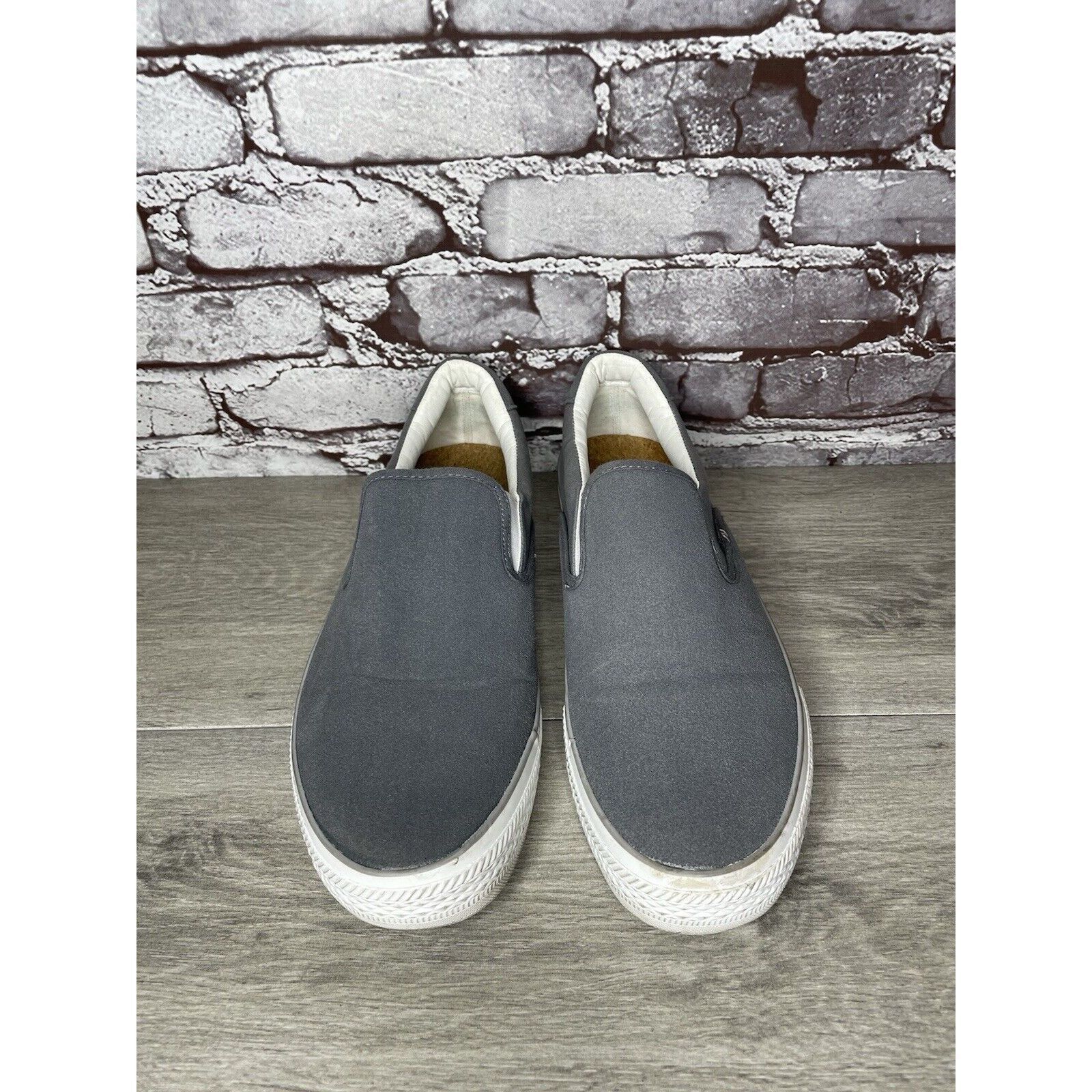 New Republic New Republic Grey Canvas Fabric Slip On Cork Sole Shoes Men’ Size US 11.5 / EU 44-45 - 20 Thumbnail