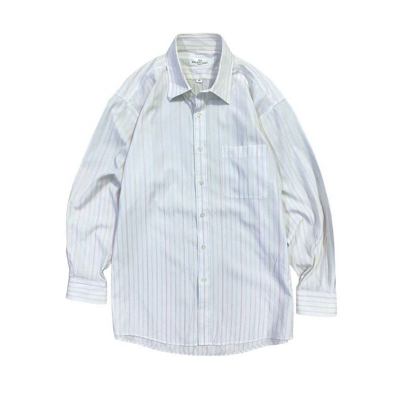 Balenciaga × Designer Vintage Balenciaga Striped Long Sleeve Shirt Size US L / EU 52-54 / 3 - 1 Thumbnail