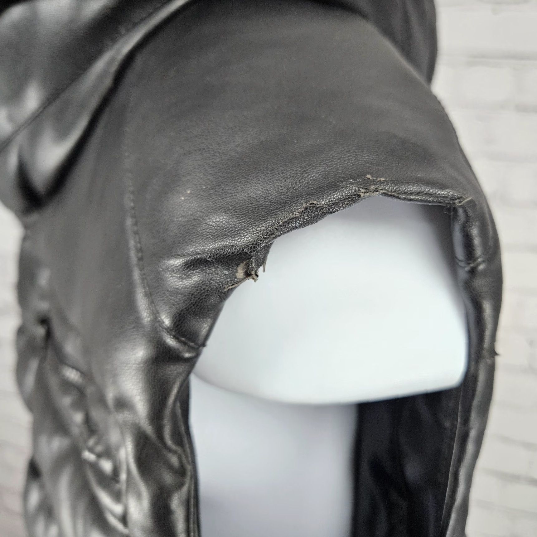 Sean John Sean John Black Faux Leather Vest Full Zip Hooded Puffer Insulated XL Size US XL / EU 56 / 4 - 7 Thumbnail
