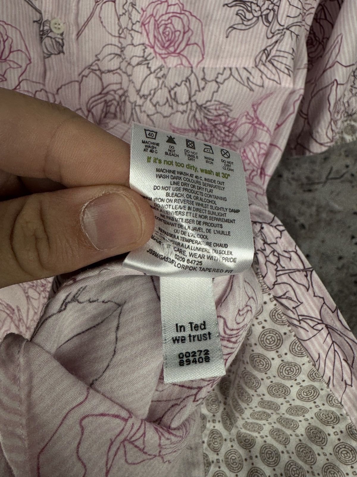 Ted Baker Ted Baker Floral Print Short Sleeve Button-Up Shirt Pink Size US XXL / EU 58 / 5 - 8 Thumbnail