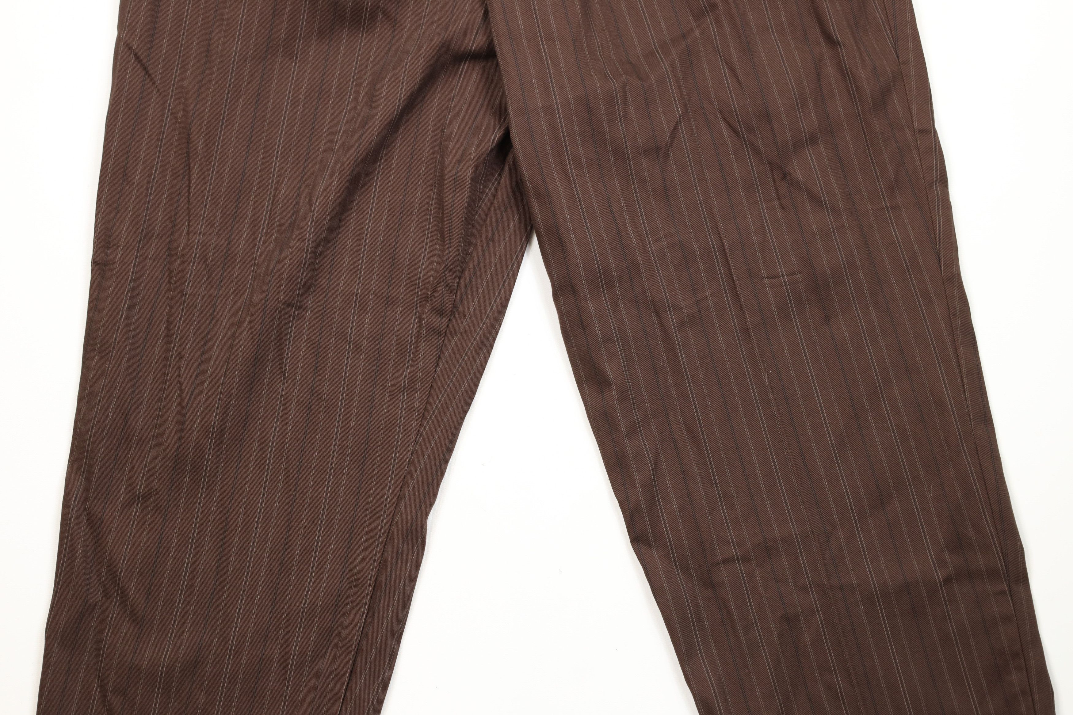 Vintage Vintage 90s Streetwear Tapered Leg Pants Brown Cotton Size 40" / US 18 - 3 Thumbnail