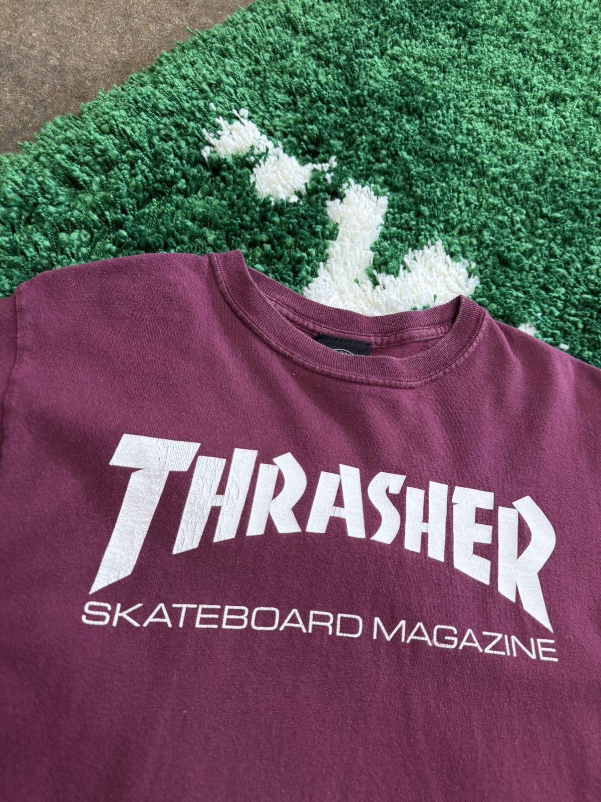 Thrasher Thrasher Classic Burgundy Logo Tee Small S Size US S / EU 44-46 / 1 - 3 Thumbnail
