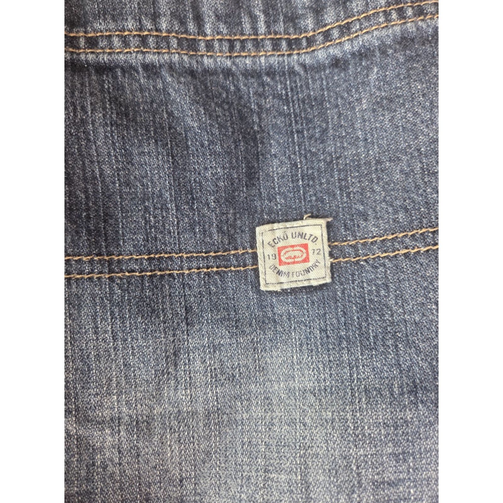 Ecko Unltd. VINTAGE ECKO UNLTD Baggy Carpenter Jeans Mens 40x33 Blue Denim Y2K Grunge 90s Hip Hop Straight Relaxed 5-Pocket Jeans Mens Blue 40x33 Size US 40 / EU 56 - 7 Thumbnail