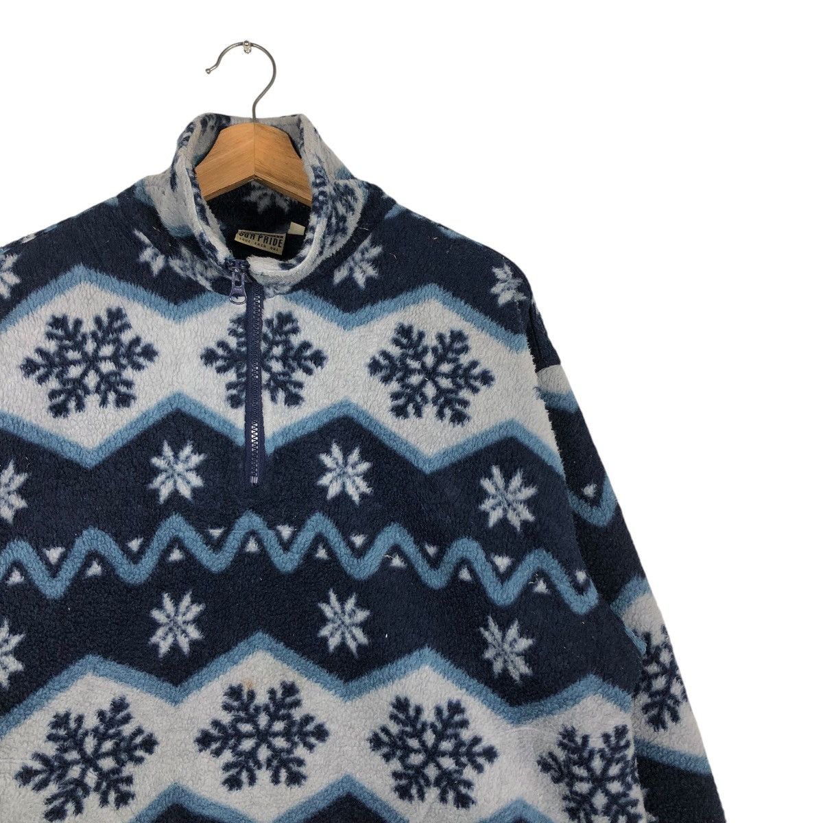Japanese Brand 📌Vintage Half Zipper Fleece Jacket Native Navajo Our Pride Size US M / EU 48-50 / 2 - 7 Thumbnail