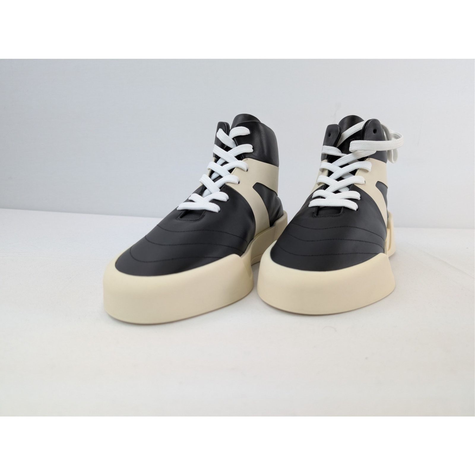 Fear of God o1rshd1 Basketball Flat Leather High Top Sneakers in Black Size US 9 / EU 42 - 7 Thumbnail