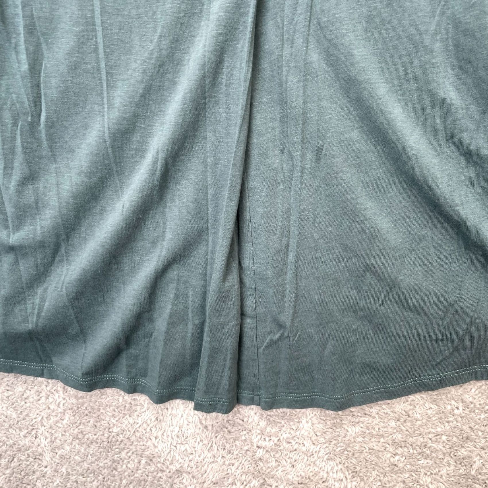 Max Mara Max Mara Weekend Top Womens M Green Blouse V-Neck Sleeveless Cotton Spandex Pleated Casual Workwear Shirt Size M / US 6-8 / IT 42-44 - 7 Thumbnail
