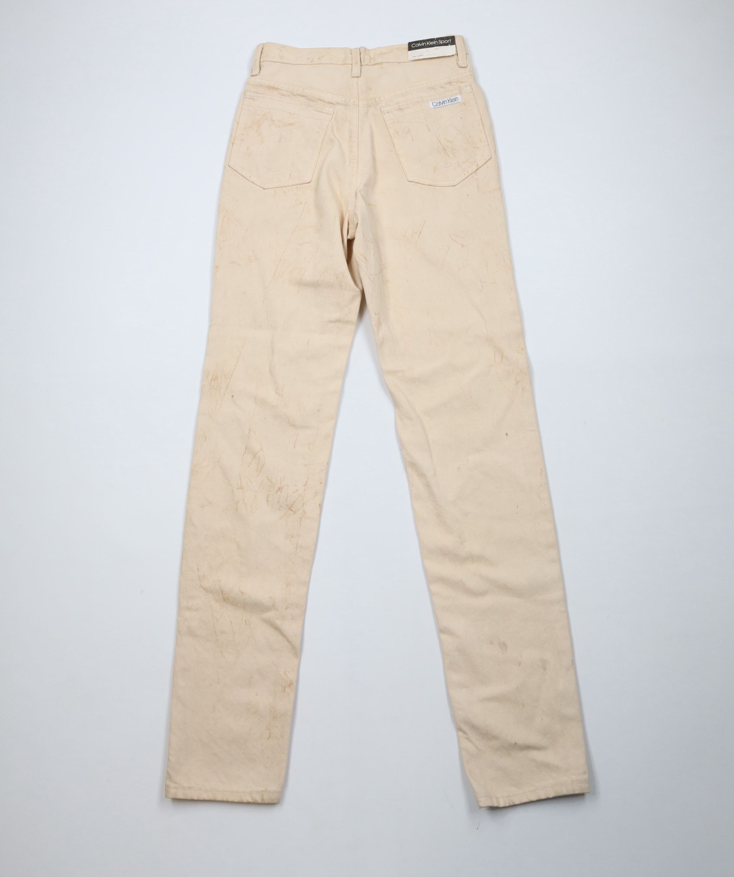 Calvin Klein × Vintage Deadstock Vintage 80s 90s Calvin Klein Jeans Beige USA Size 28" / US 6 / IT 42 - 9 Thumbnail