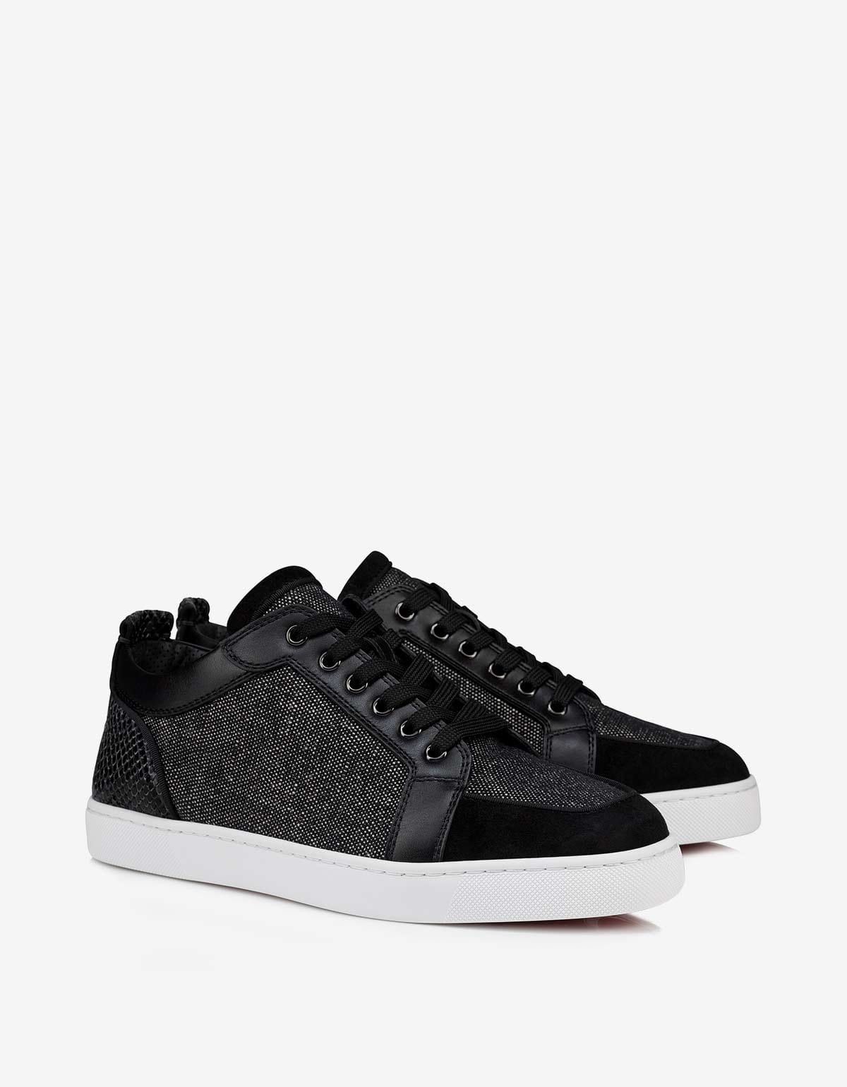 Christian Louboutin Christian Louboutin Rantulow Black Linen Trainers Size US 8.5 / EU 41-42 - 1 Thumbnail