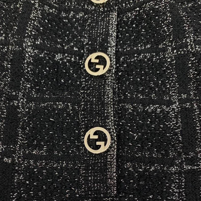 Gucci black sleeveless wool woven dress by Gucci-dmc-2508 Size M / US 6-8 / IT 42-44 - 6 Thumbnail