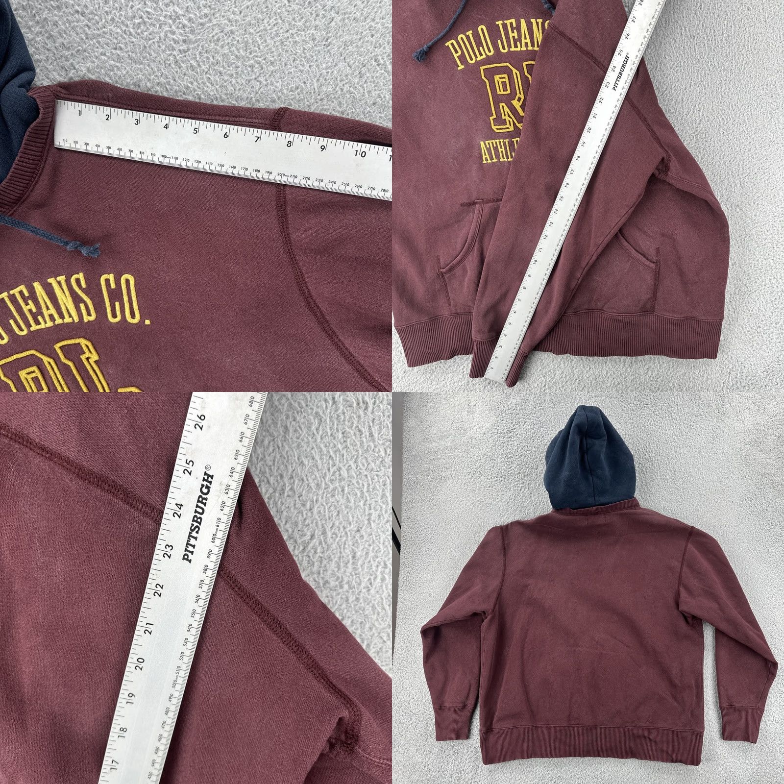Polo Ralph Lauren VINTAGE Polo Ralph Lauren MFG Co. Polo Jeans Co. Hoodie XL Red Embroidered 90s Mens Size US XL / EU 56 / 4 - 9 Thumbnail