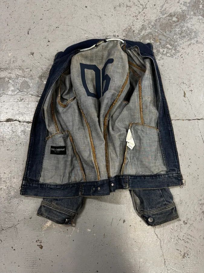 Dolce & Gabbana AW2005 Dolce & Gabbana Navy Hybrid Leather & Denim Jacket Size US M / EU 48-50 / 2 - 9 Thumbnail