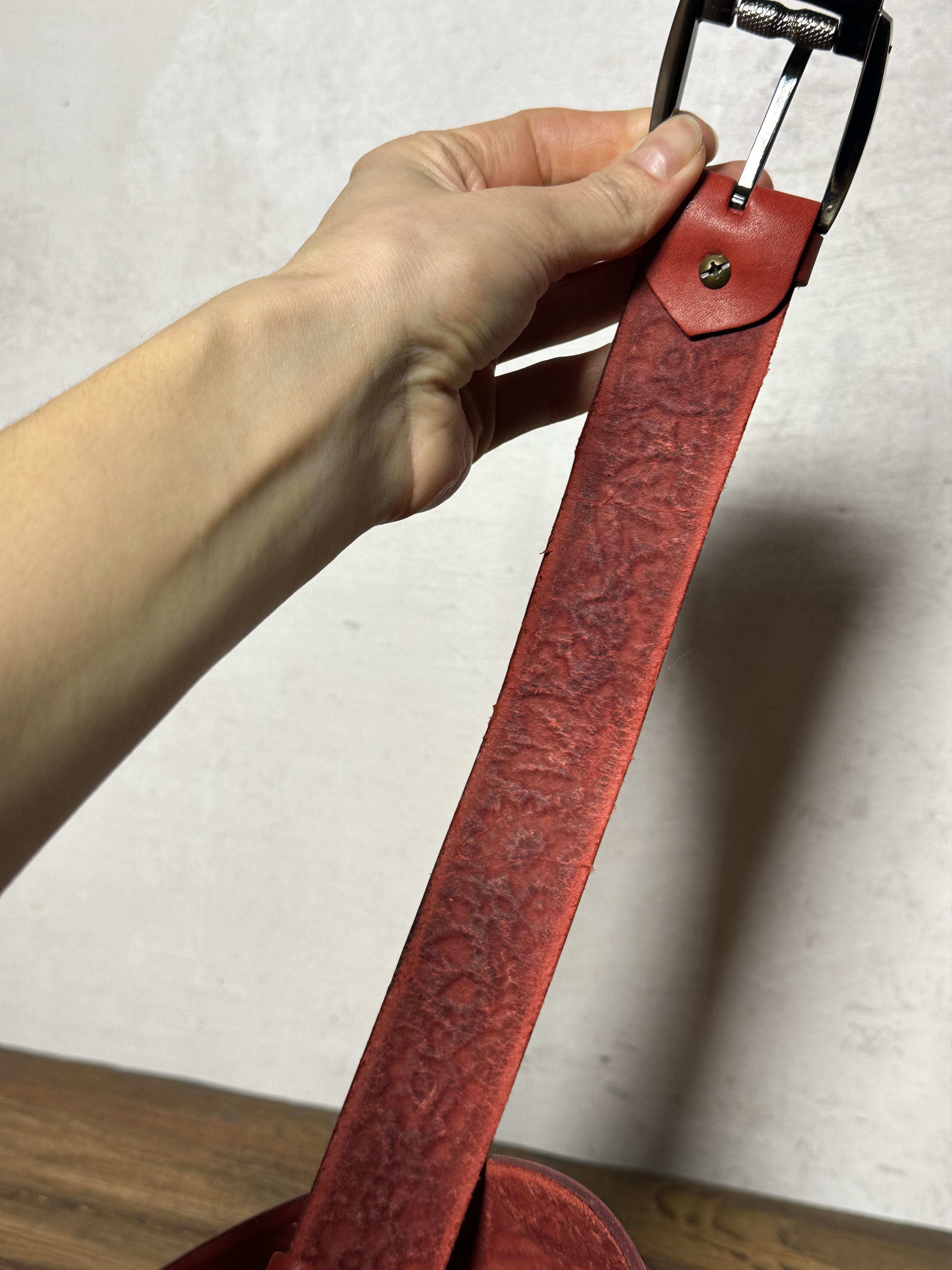 Saddleback Leather Leather Stamped Boho Belt Size ONE SIZE - 6 Thumbnail