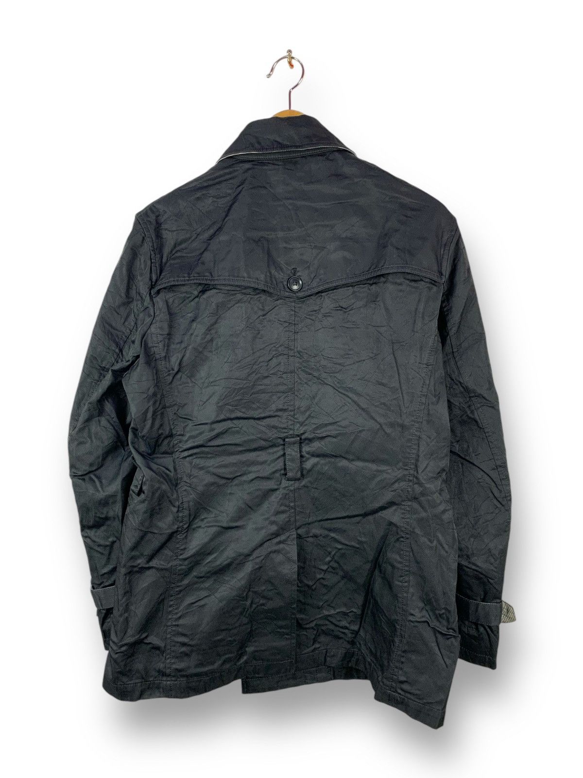 Japanese Brand Steals! Double Breasted Button Casual Waxed Jacket Coat Size US S / EU 44-46 / 1 - 2 Thumbnail