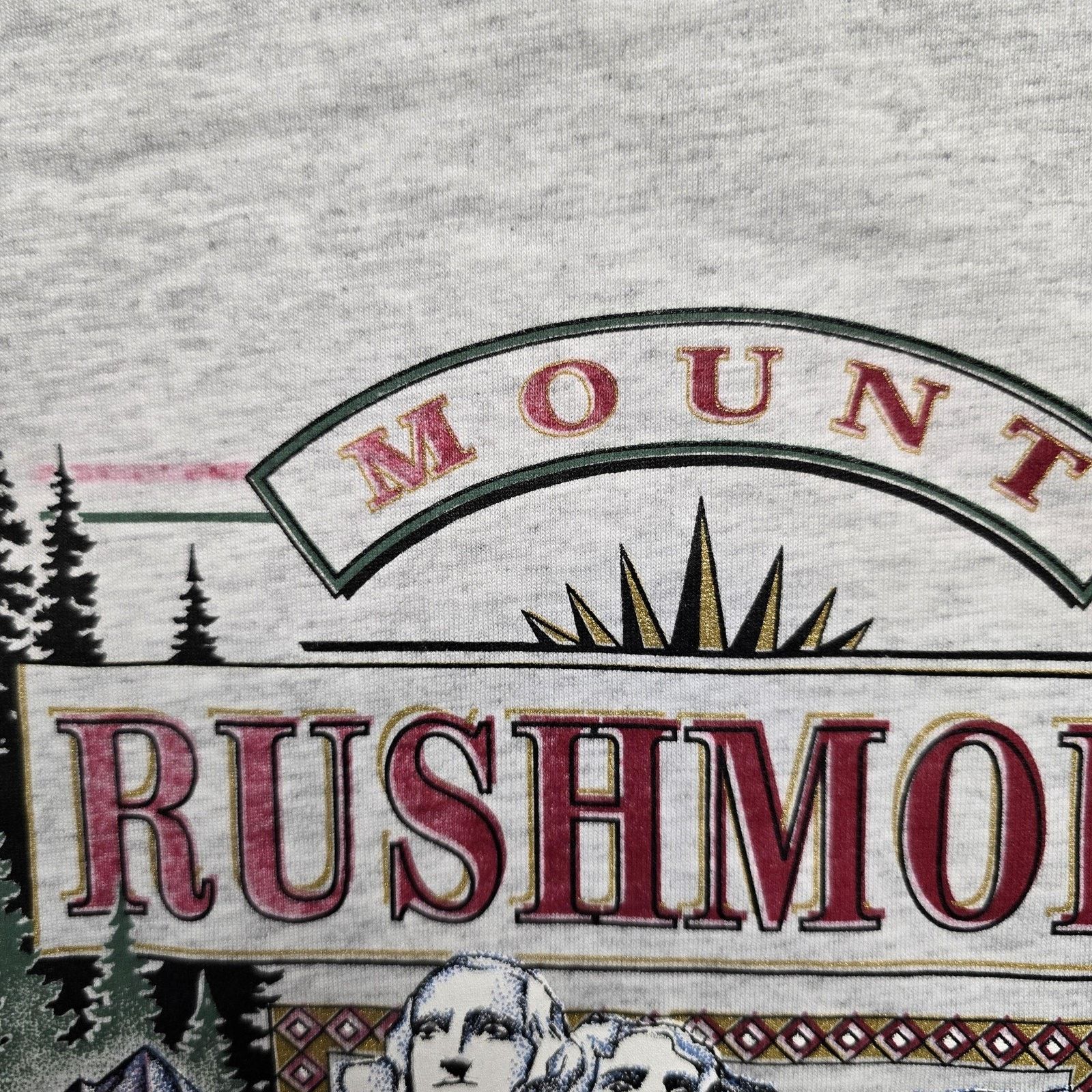 Jerzees Vintage Mount Rushmore Shirt Mens Medium Gray Nature Tee Size US M / EU 48-50 / 2 - 3 Thumbnail