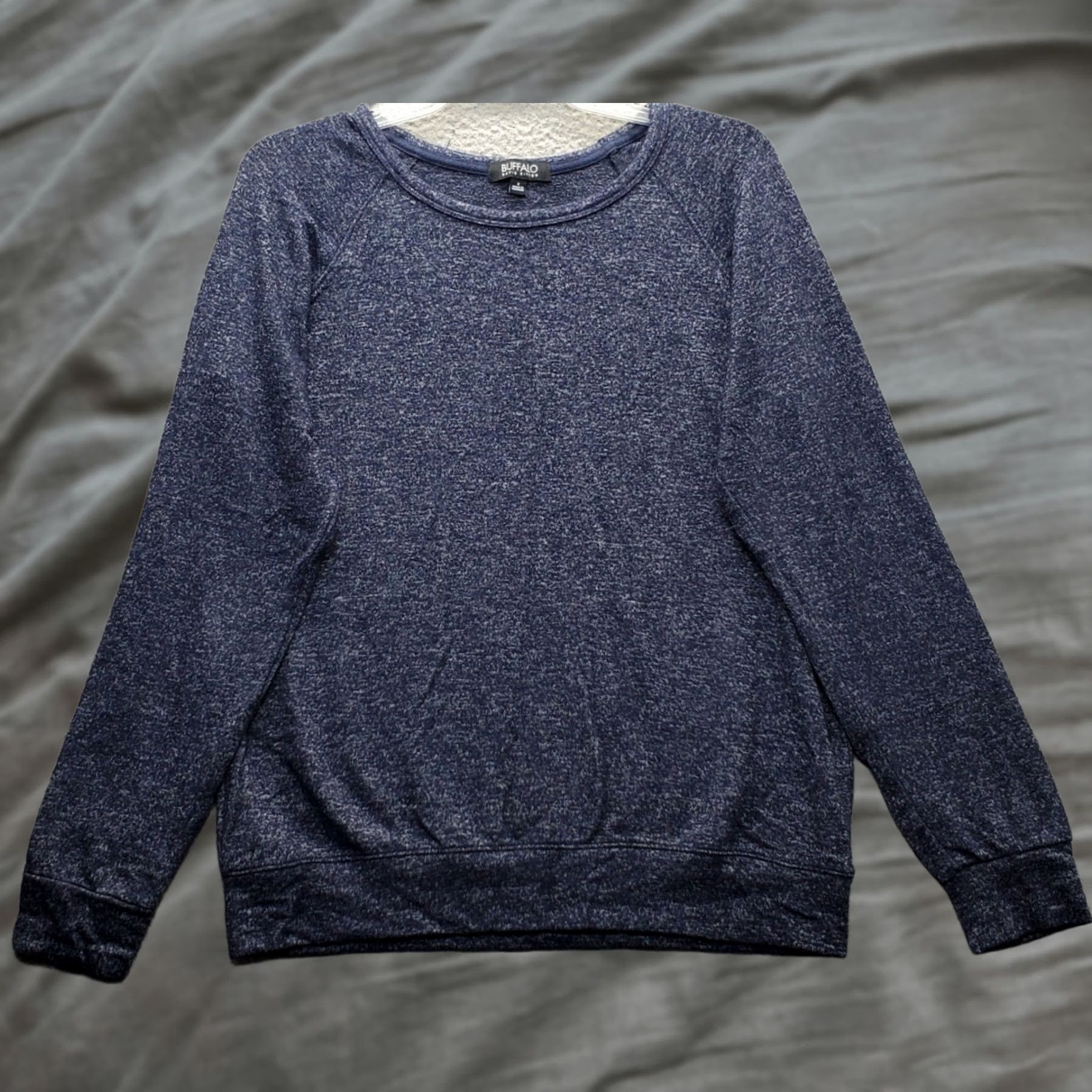 Buffalo David Bitton Buffalo Mens Sweater Shirt Blue Tight-Knit Raglan Pullover S Small Shirt Mens Size S Blue Buffalo Brand Pullover Knit Casual 90s Theme Mens Size US S / EU 44-46 / 1 - 1 Thumbnail