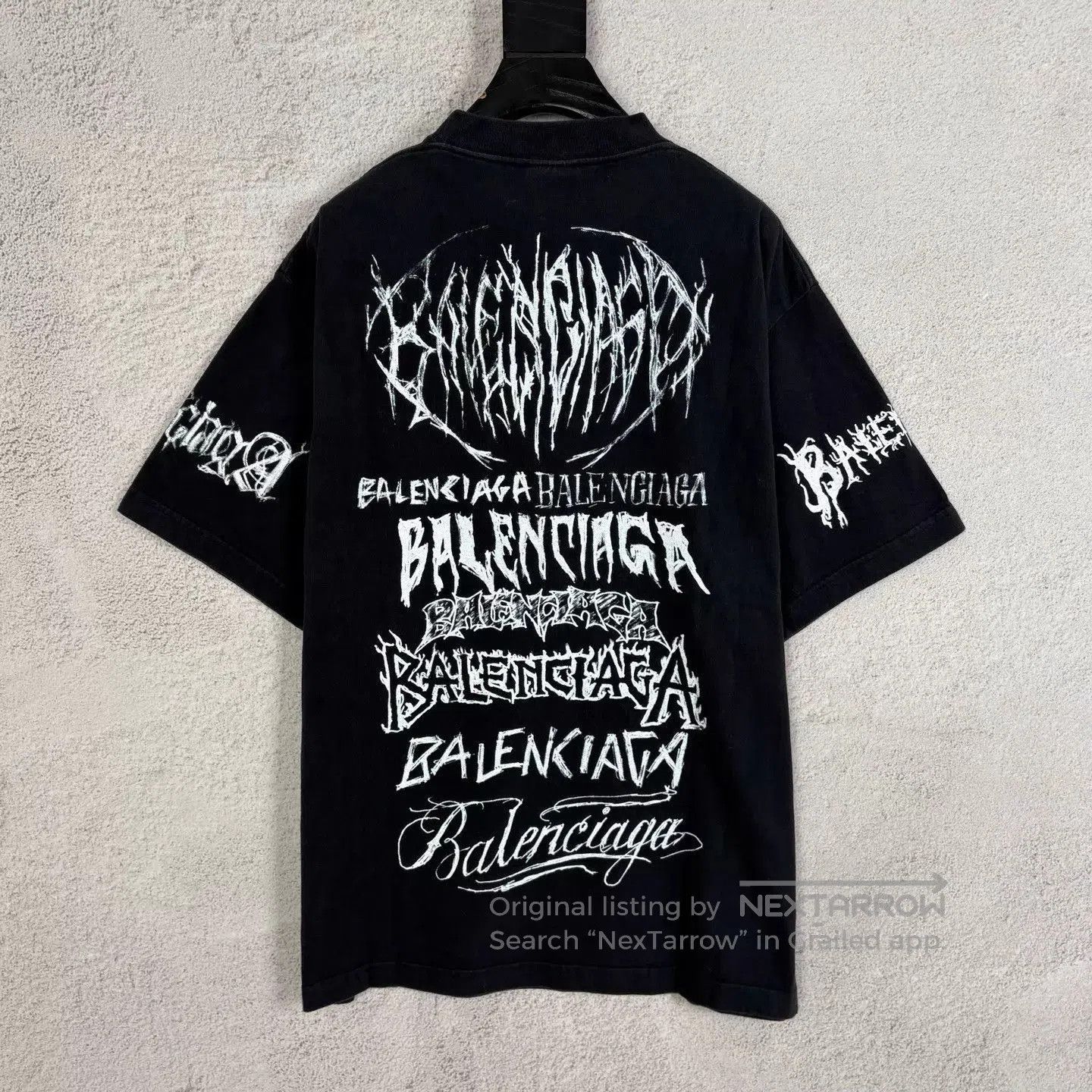 Balenciaga Black Short Sleeve Graphic T-Shirt Size S. Size US S / EU 44-46 / 1 - 2 Thumbnail
